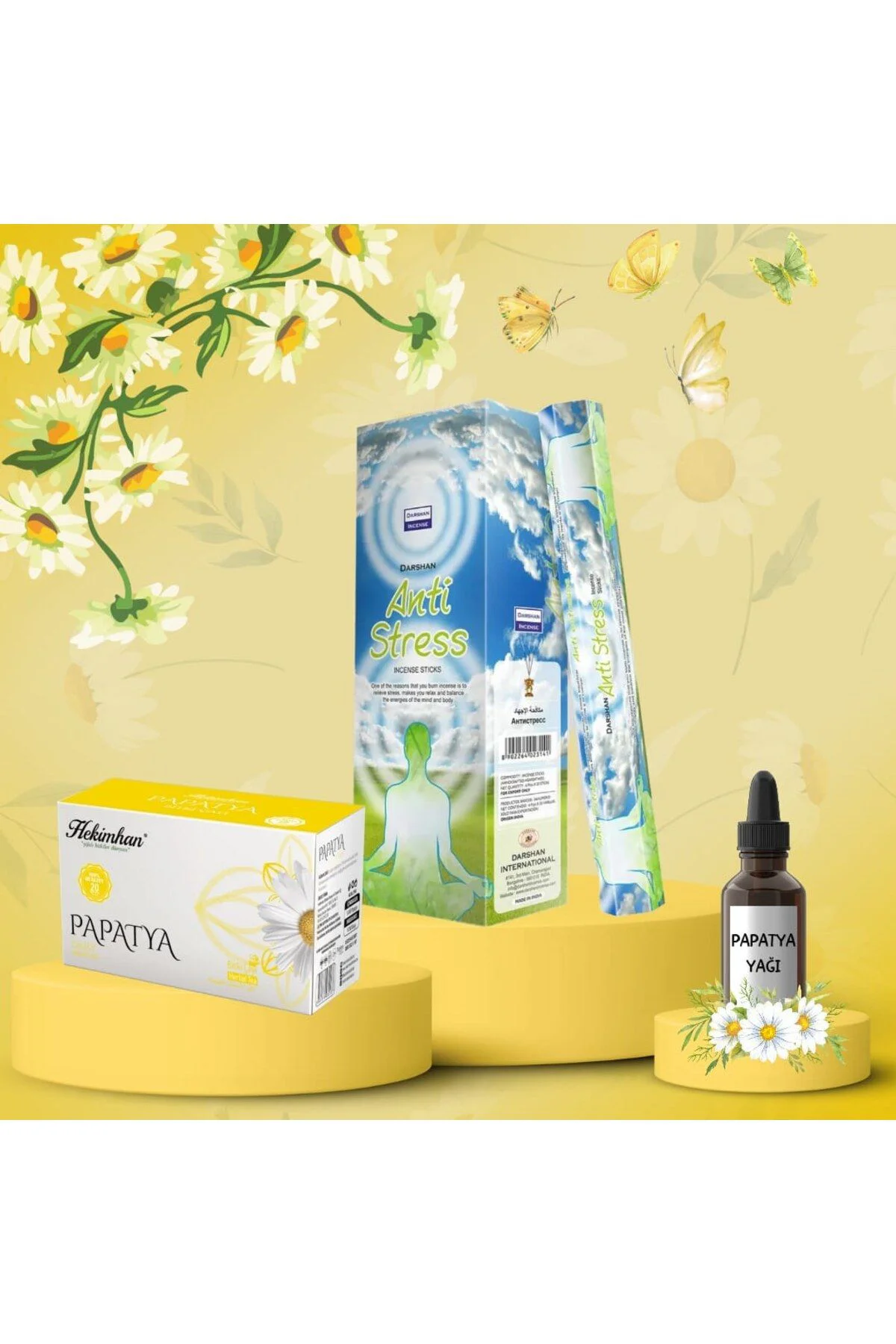 Papatya Antistress Seti Papatya Çayı 20 poşet + Papatya Yağı 20 m