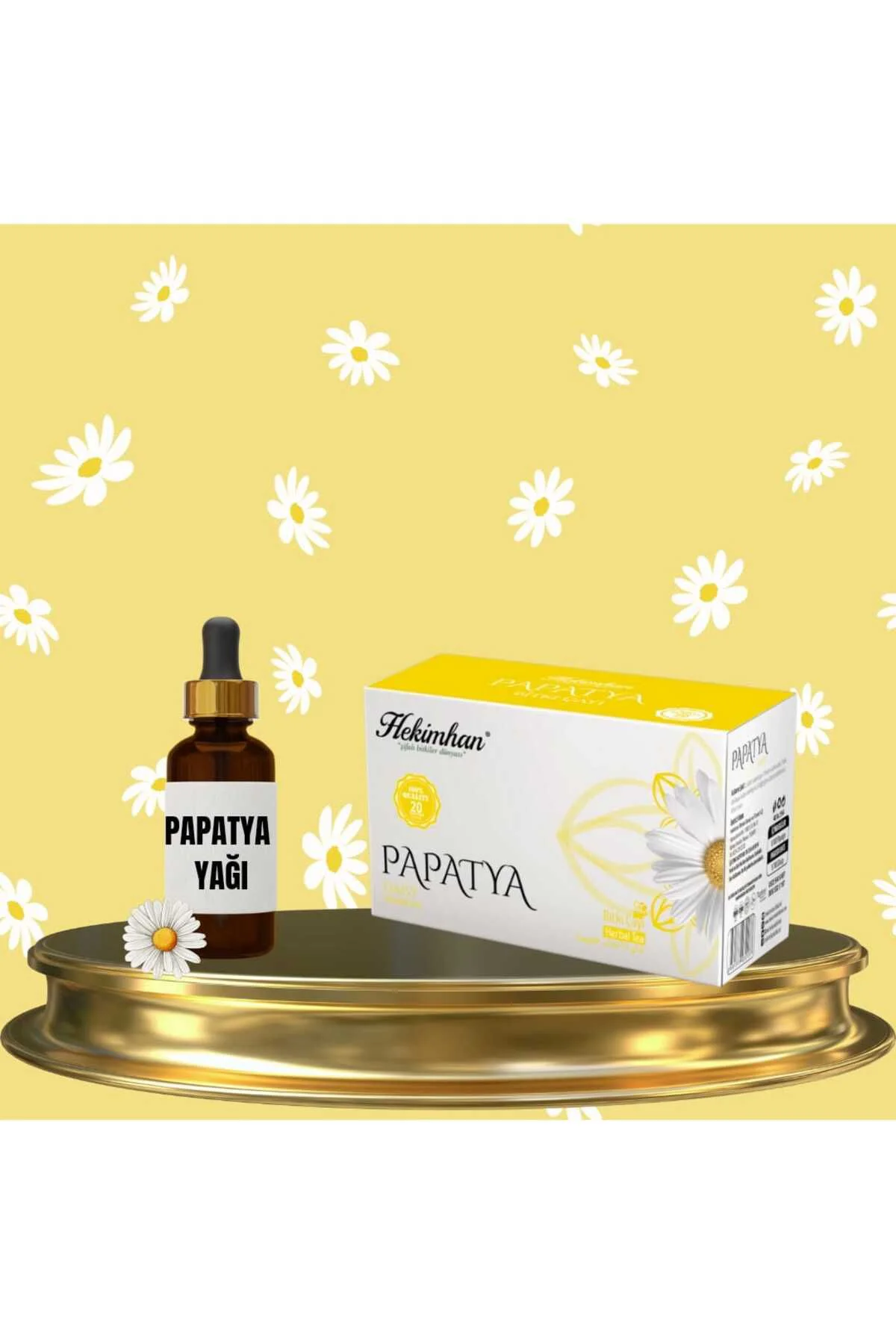 Papatya Çayı 20'li ve Papatya Yağı 20ml ( Gaz Sorunları İçin )