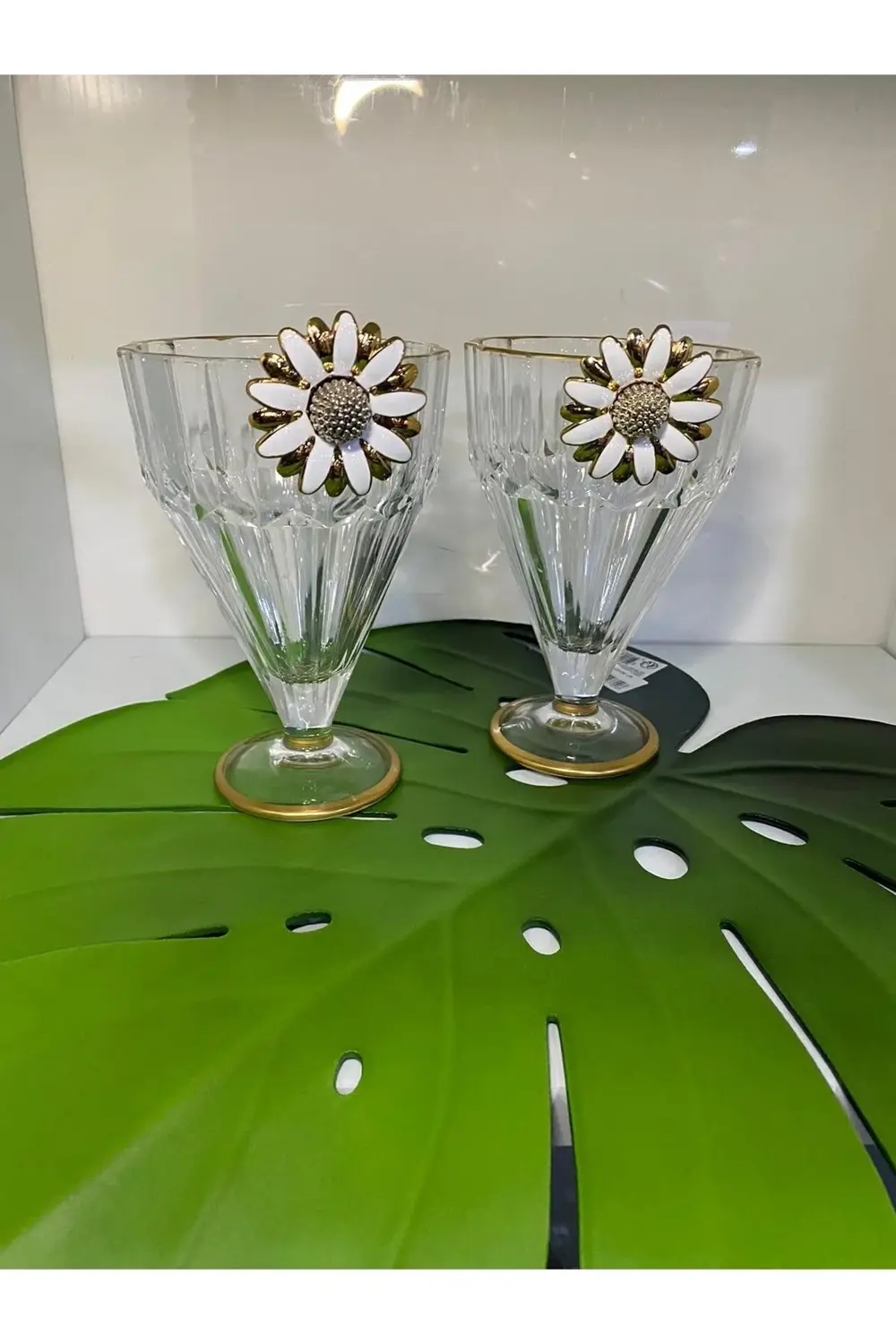 Papatya Çiçekli 2'li Dondurma Sunum Kasesi