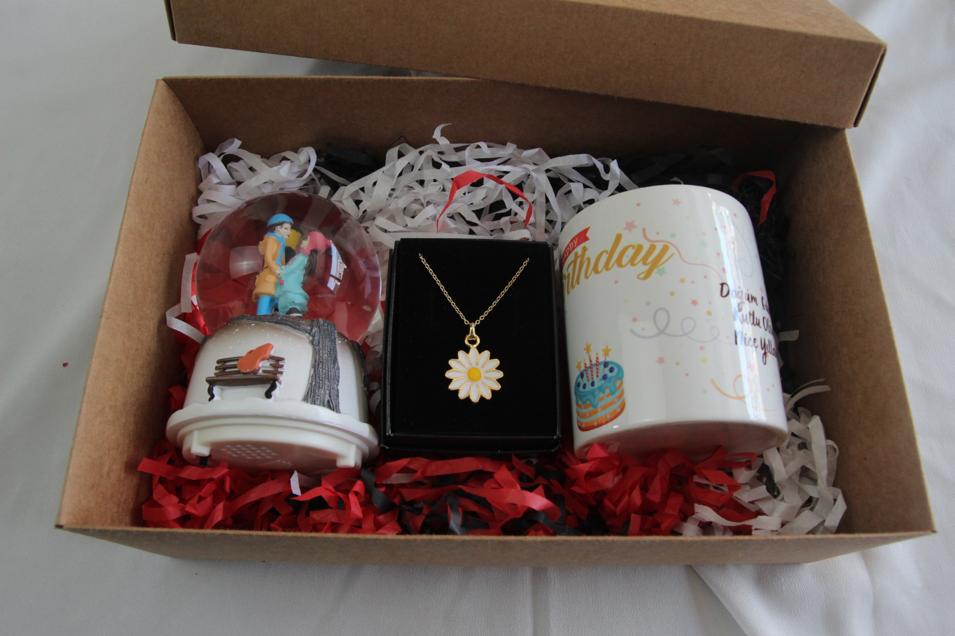 Home Papatya Kolye Doğum Günü Kupa Bardak Sevgili Aşıklar Kar Küresi Hediye Seti