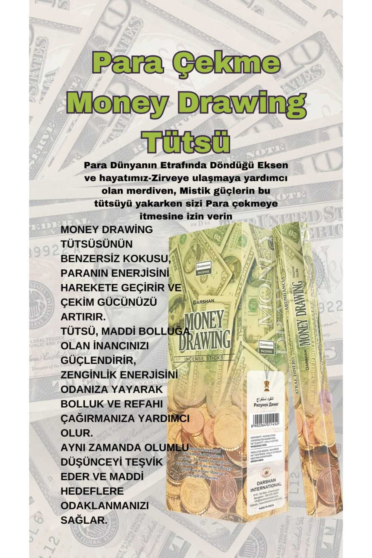 Darshan Para Çekme Money Drawing Tütsü 20 Çubuk