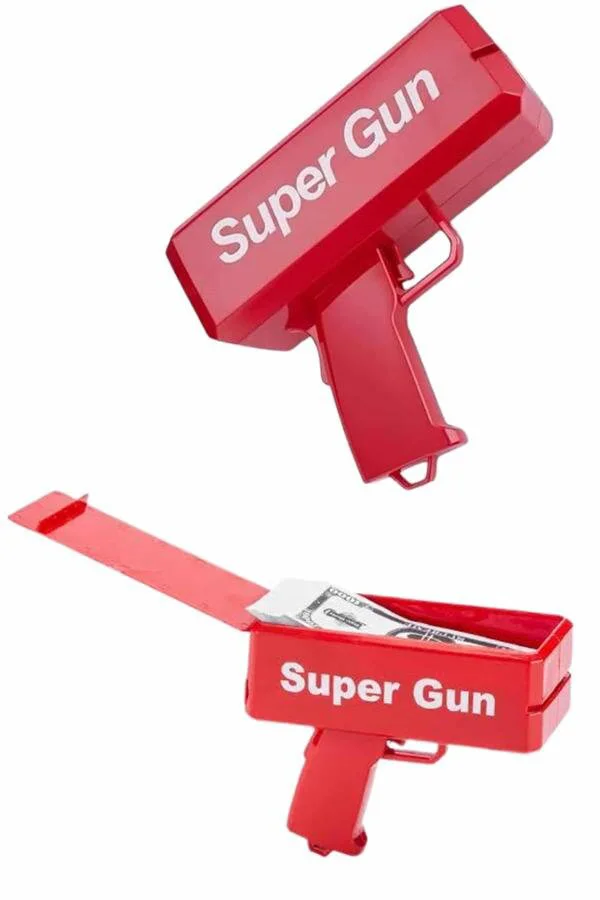 Para Dolar Atma Makinası Super Money Gun - 6 Yaş ve Üzeri İçin Eğlenceli Oyuncak
