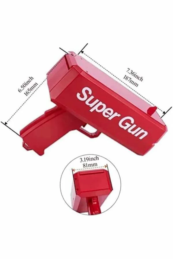 Para Dolar Atma Makinası Super Money Gun - 6 Yaş ve Üzeri İçin Eğlenceli Oyuncak