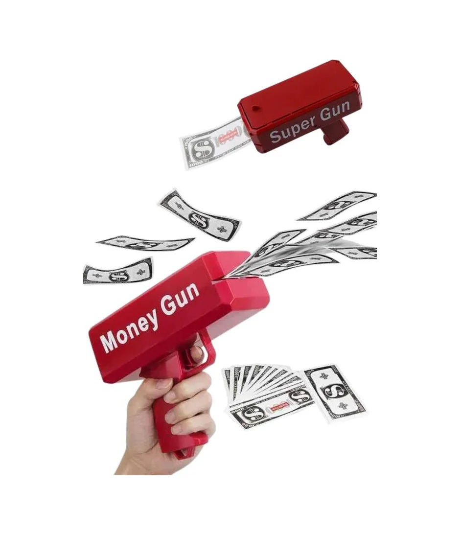 Para Dolar Atma Makinası Super Money Gun Para Saçma Fırlatma Tabancası - Lisinya Diğer