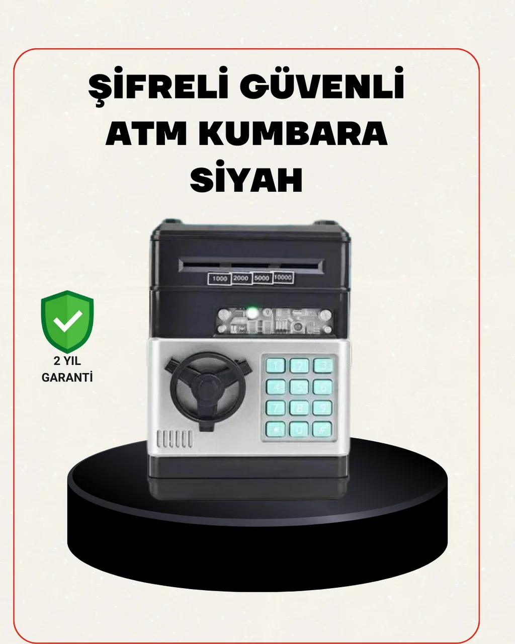 Para Kasası Görünümlü Elektronik Şifreli Kumbara - Lisinya
