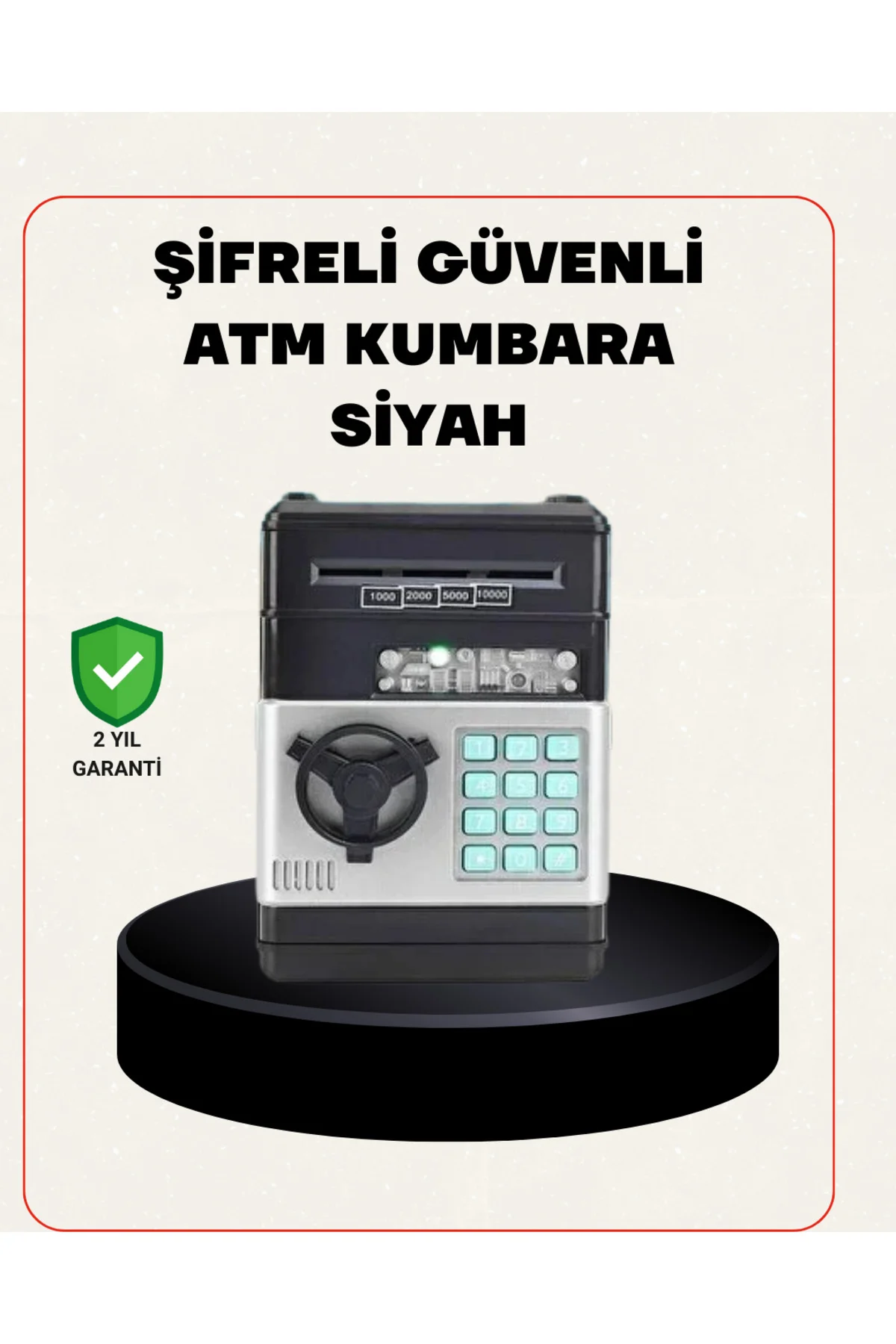 Para Kasası Görünümlü Elektronik Şifreli Kumbara
