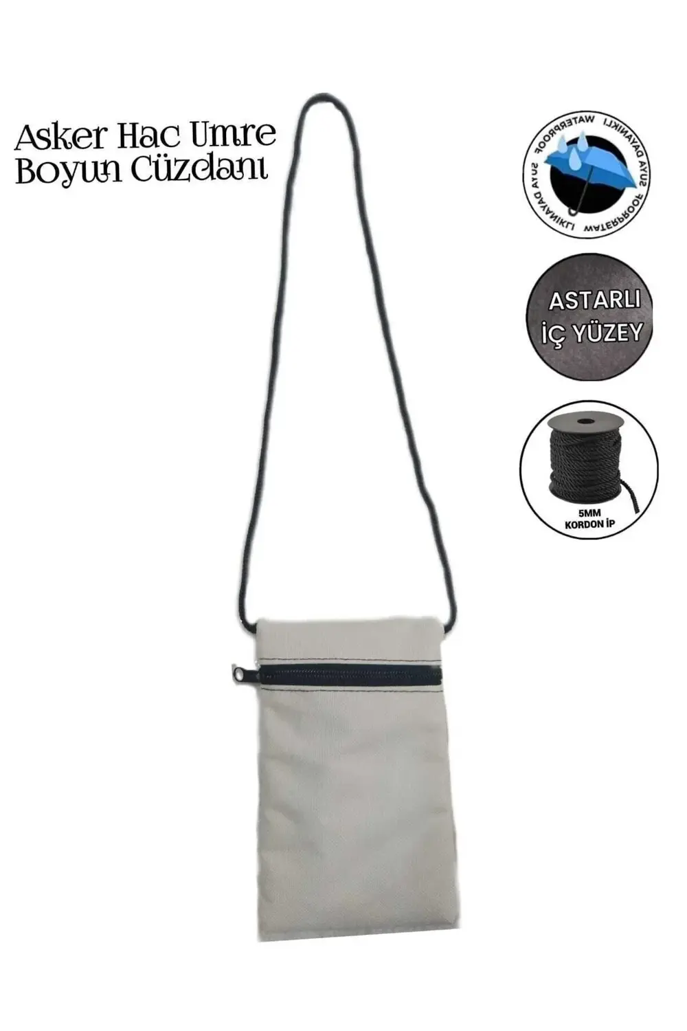 Para Kimlik Pasaport Hac Umre Asker Sporcu Boyun Kese Cüzdanı Iki