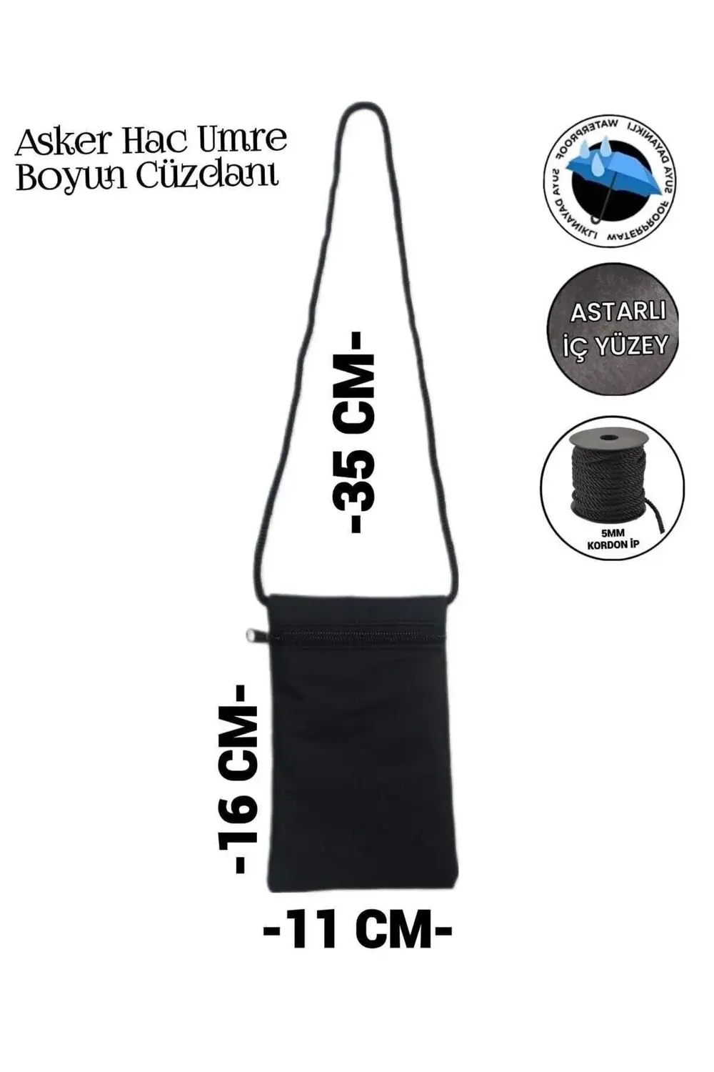 Para Kimlik Pasaport Hac Umre Asker Sporcu Boyun Kese Cüzdanı Iki