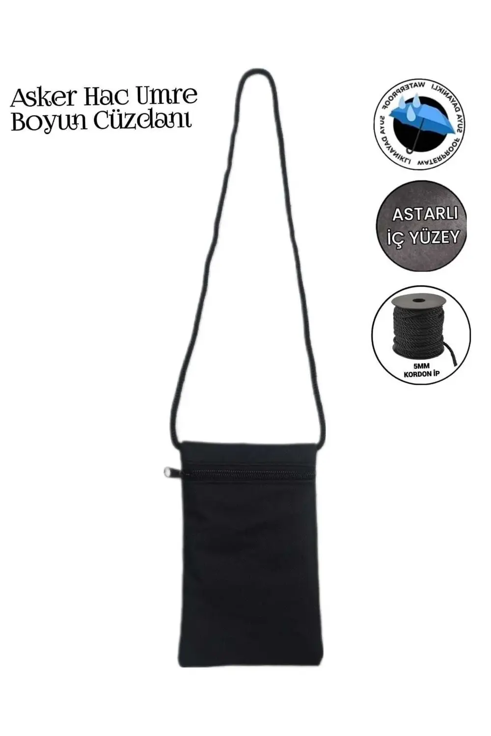 Para Kimlik Pasaport Hac Umre Asker Sporcu Boyun Kese Cüzdanı Iki