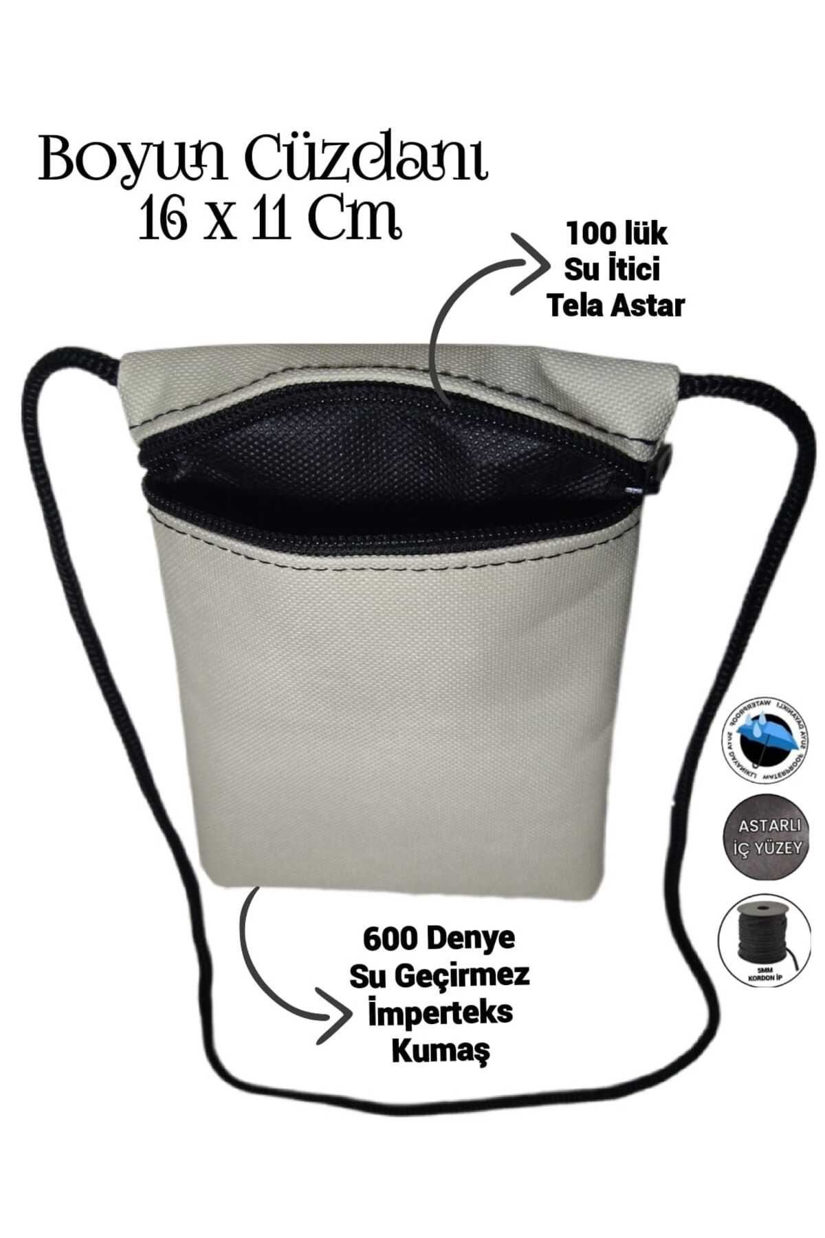 Para Kimlik Pasaport Hac Umre Asker Sporcu Boyun Kese Cüzdanı Iki