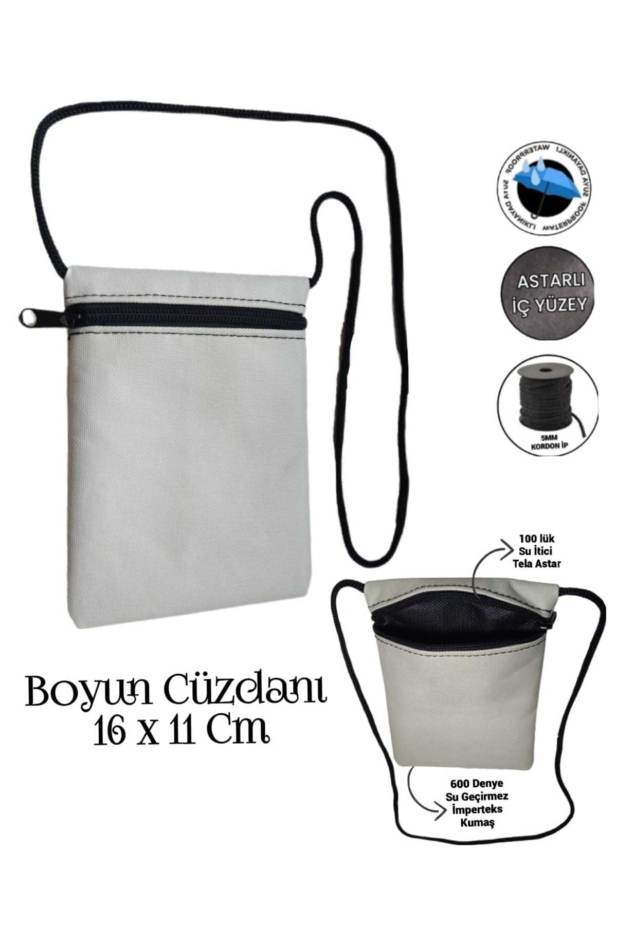 Para Kimlik Pasaport Hac Umre Asker Sporcu Boyun Kese Cüzdanı Iki