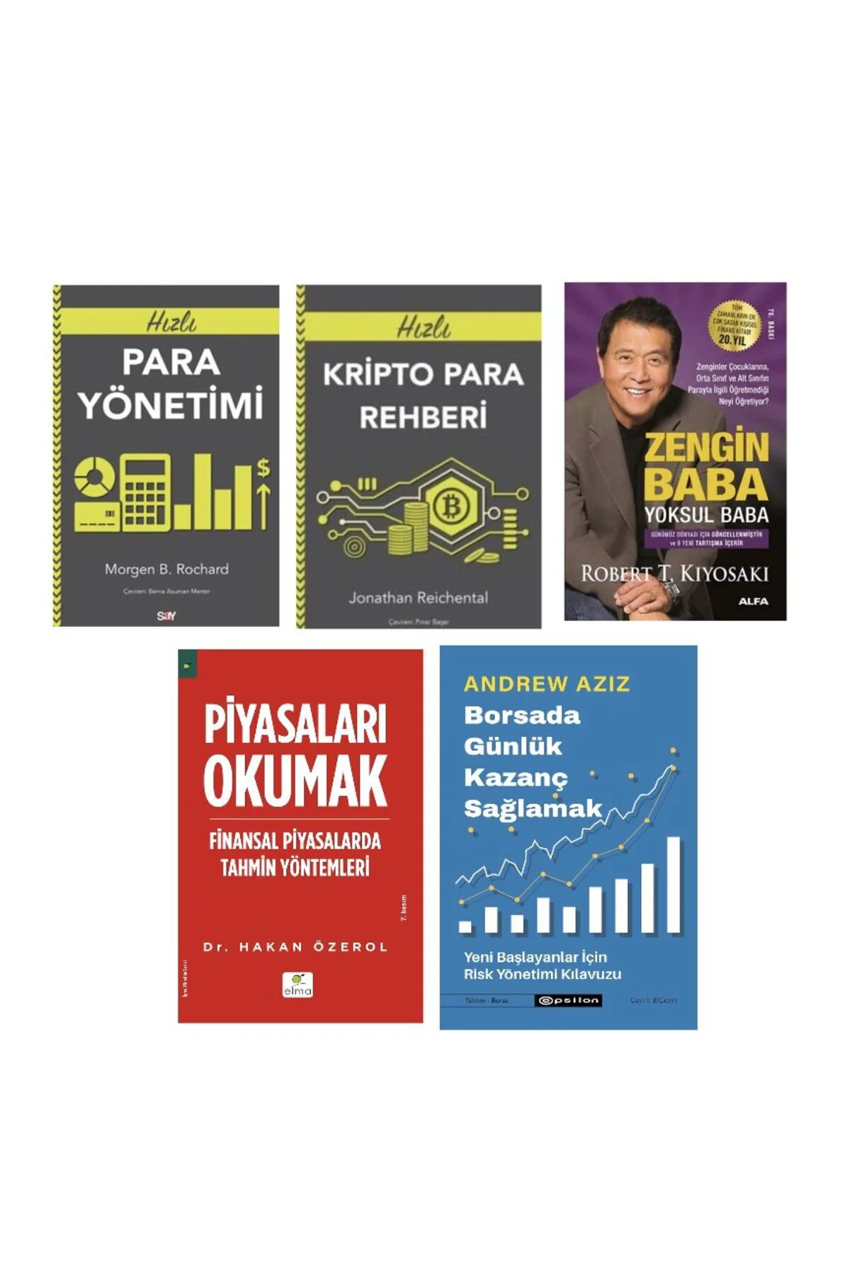 para yonetimi + kripto para rehberi+zengin baba yoksul baba + piyasalari okumak + borsada gunluk ka