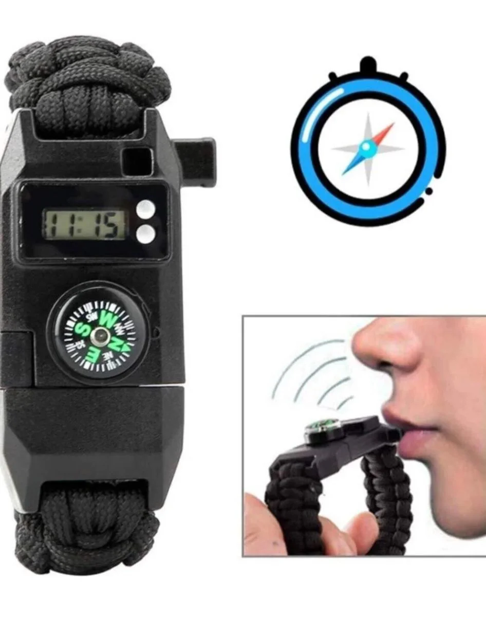 Paracord Dijital Saat Düdük Hayatta Kalma Kamp Bilekliği – Taktik SOS LED & Pusula Fiyatı, Yorumları ve Özellikleri