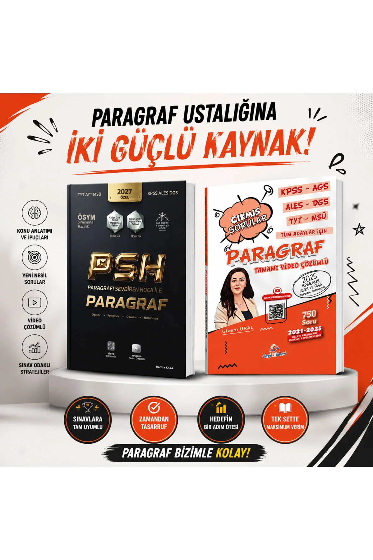 Paragrafı Sevdiren Hoca TYT AYT MSÜ KPSS ALES DGS Paragraf Soru Bankası & Paragraf Çıkmış Sorular Se