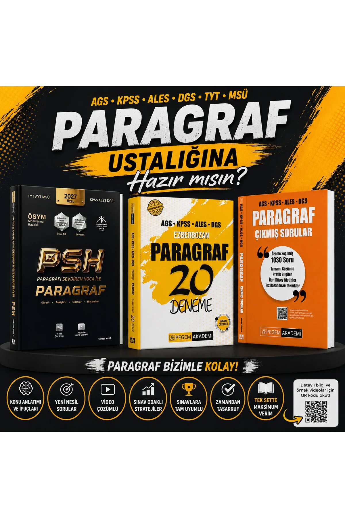 Paragrafı Sevdiren Hoca TYT AYT MSÜ KPSS ALES DGS Paragraf Soru Bankası & Paragraf Çıkmış Sorular &