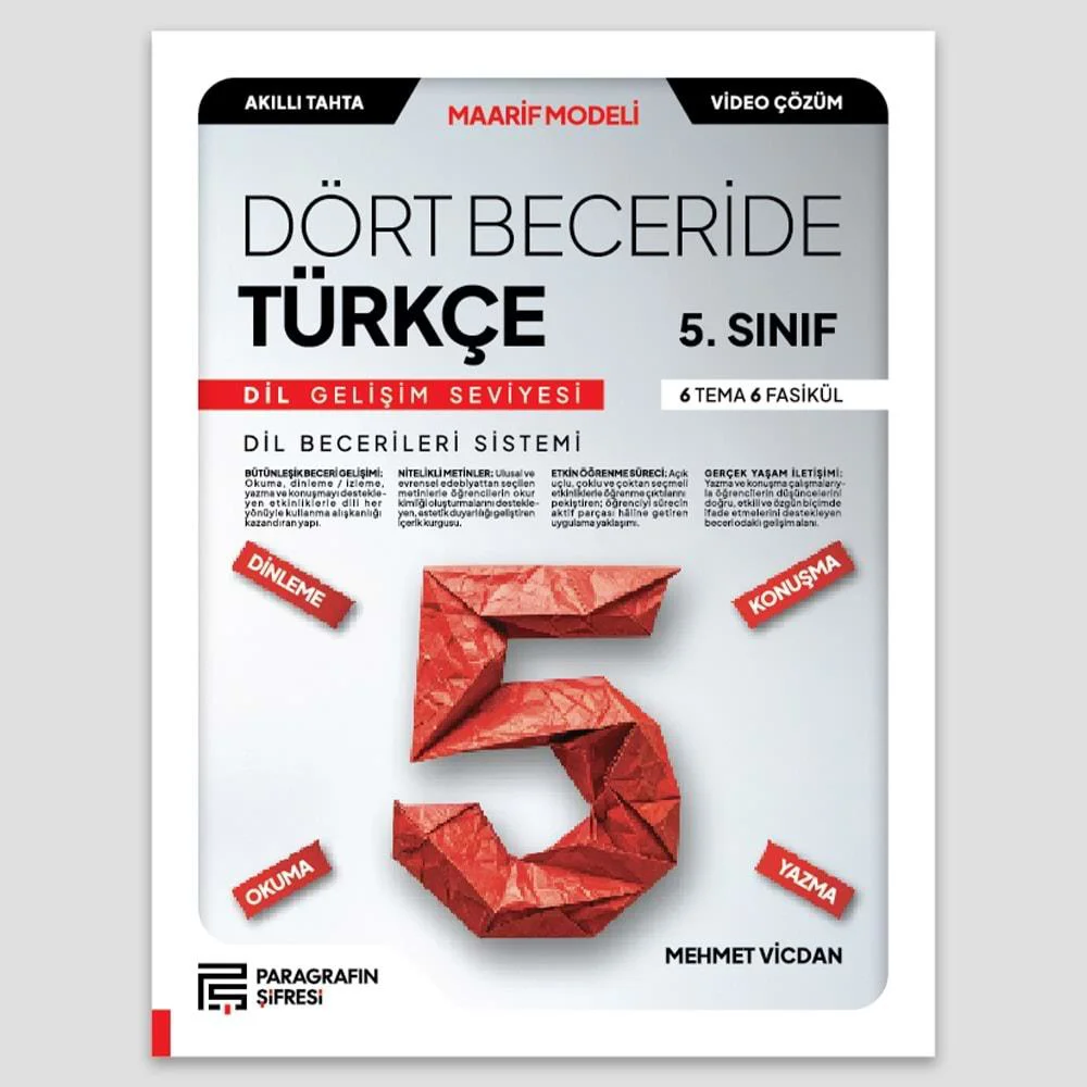 Paragrafın Şifresi 5. Sınıf Dört Beceride Türkçe Paragrafın Şifresi 5. Sınıf Dört Beceride Türkçe