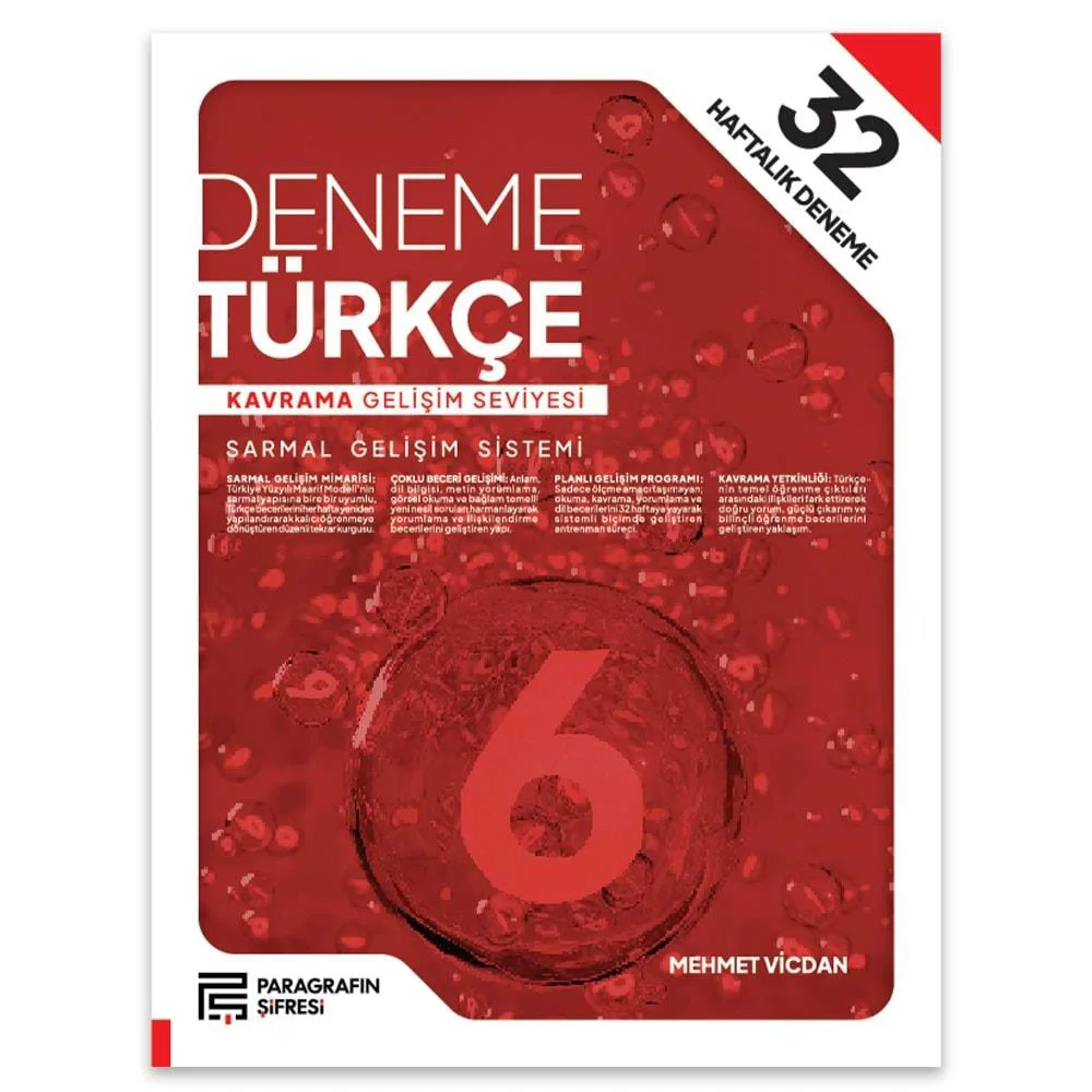 Paragrafın Şifresi 6. Sınıf 32 Hafta Türkçe Deneme
