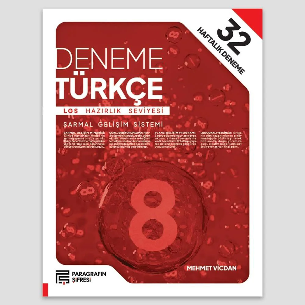 Paragrafın Şifresi 8. Sınıf 32 Hafta Türkçe Deneme