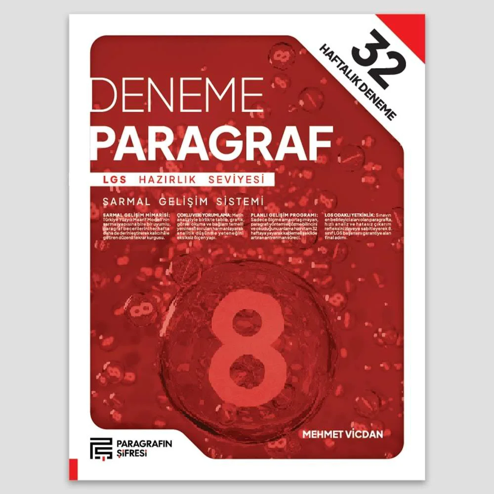 Paragrafın Şifresi 8. Sınıf 32 Hafta Paragraf Deneme