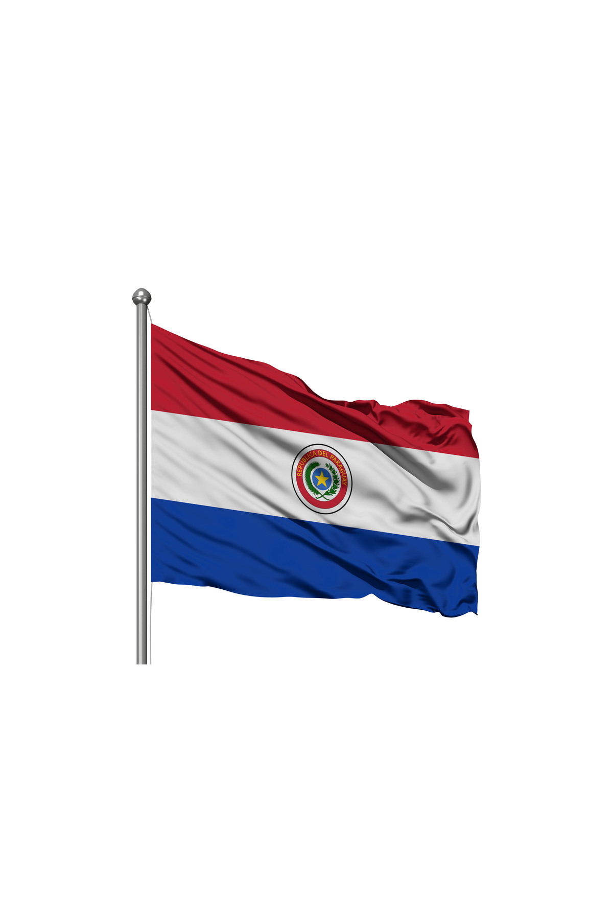 Paraguay Devleti Bayrağı - Premium Raşel Kumaş 800x1200cm