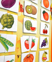 Parça Bütün Eşleştirme Oyunu (Meyveler) Keçe Cırtlı Duvar Panosu 