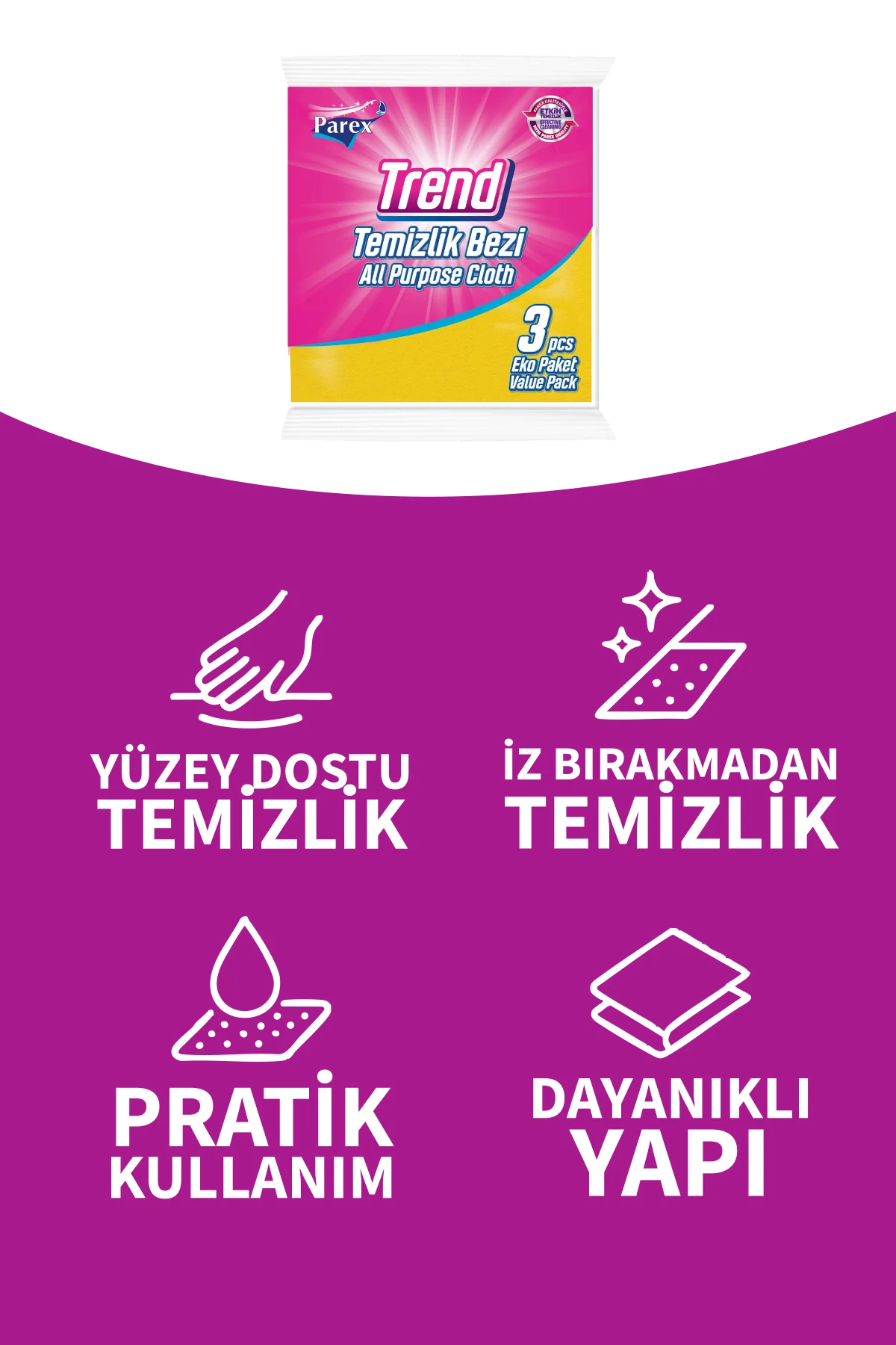 PAREXTrend Temizlik Bezi 3 Lü
