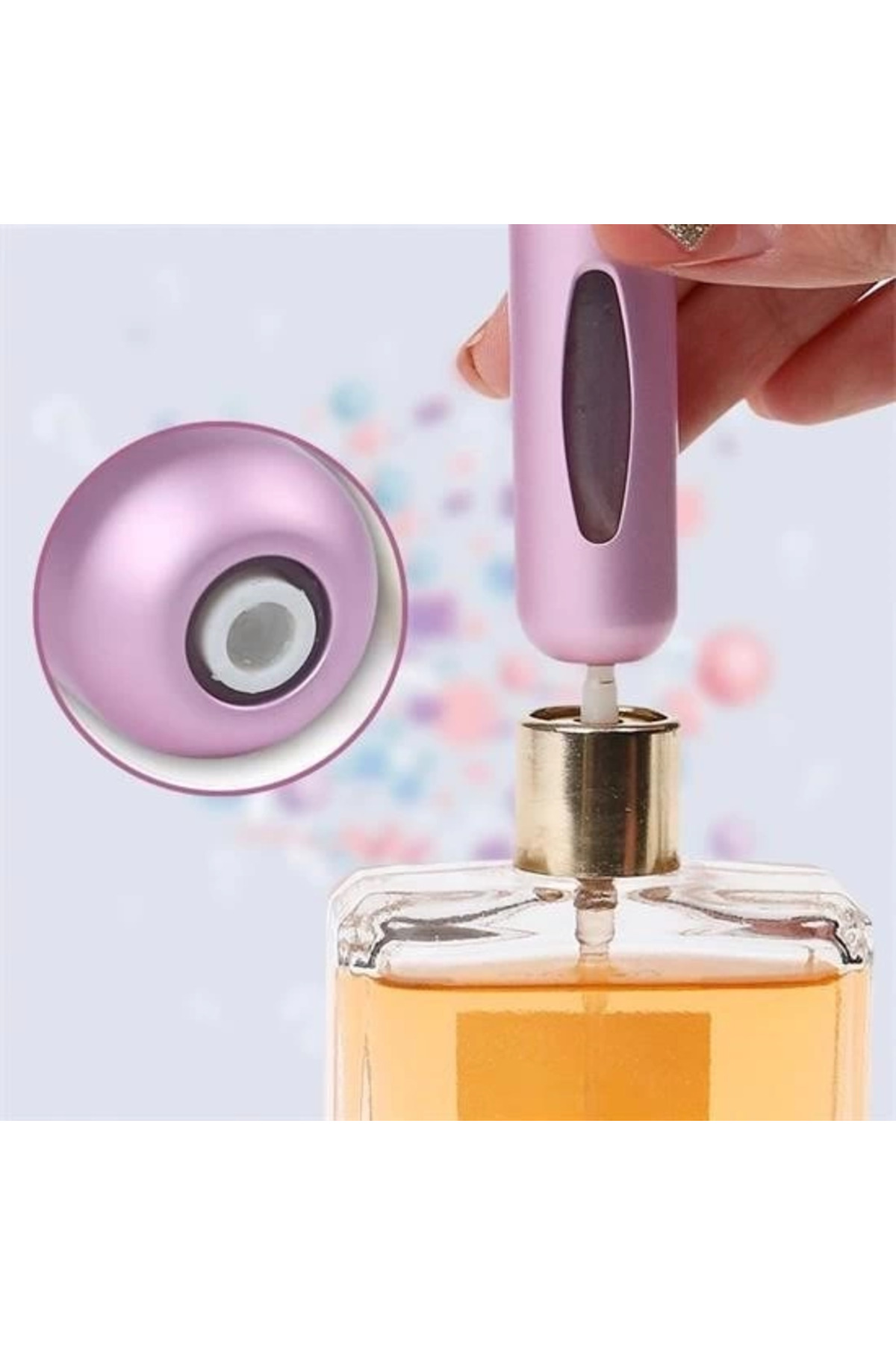 Parfüm Şişesinden Dolabilir Yedek Cep Parfüm Şişesi Aparatı