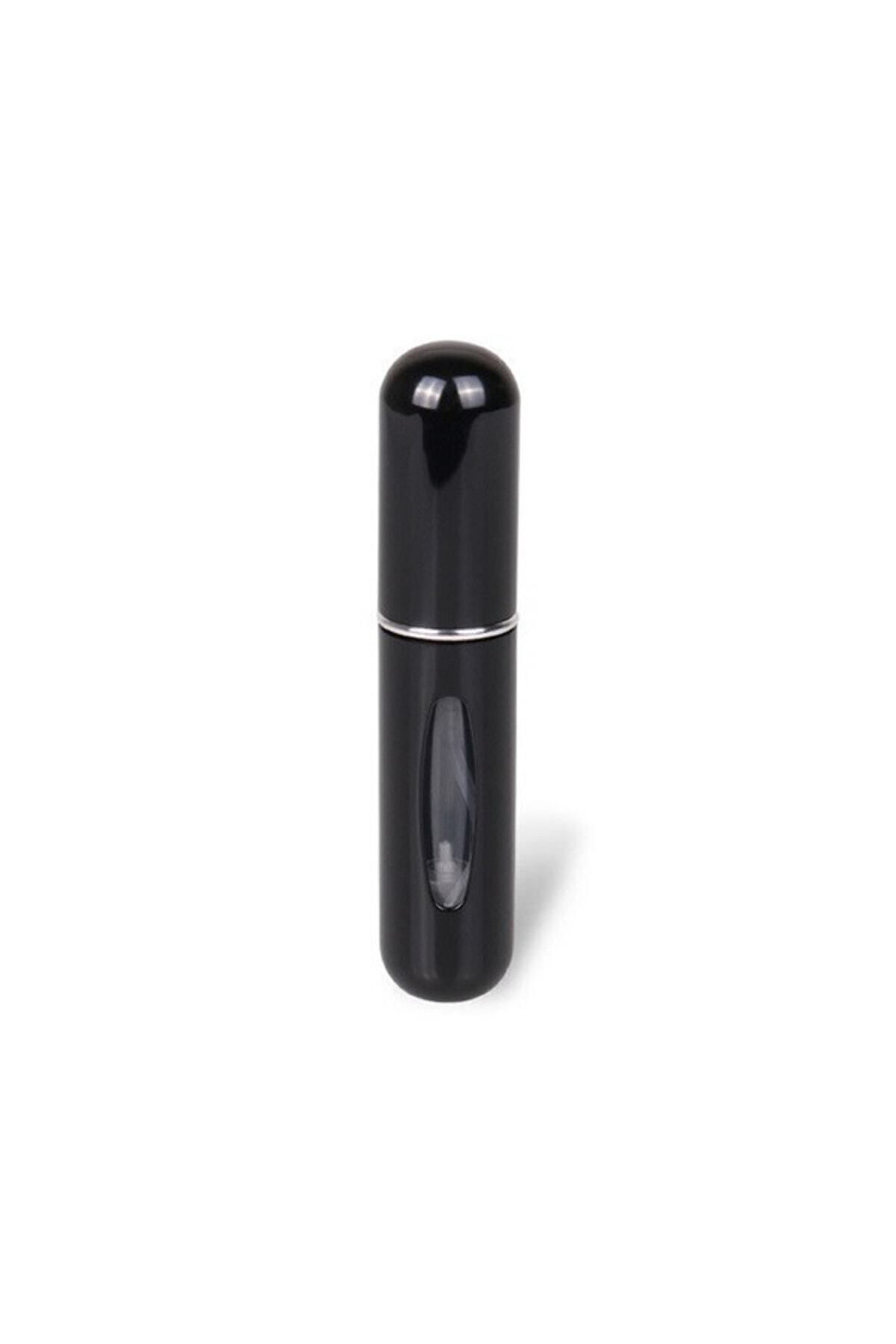 Parfüm Şişesinden Doldurulabilir Çanta Içi Siyah Mini Cep Parfüm Şişesi 5 Ml