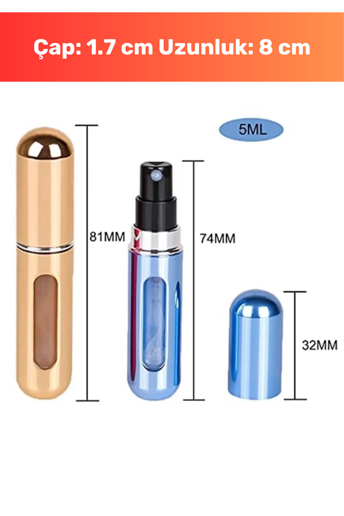 Parfüm Şişesinden Doldurulabilir Taşınabilir Çanta İçi Seyahat Mi