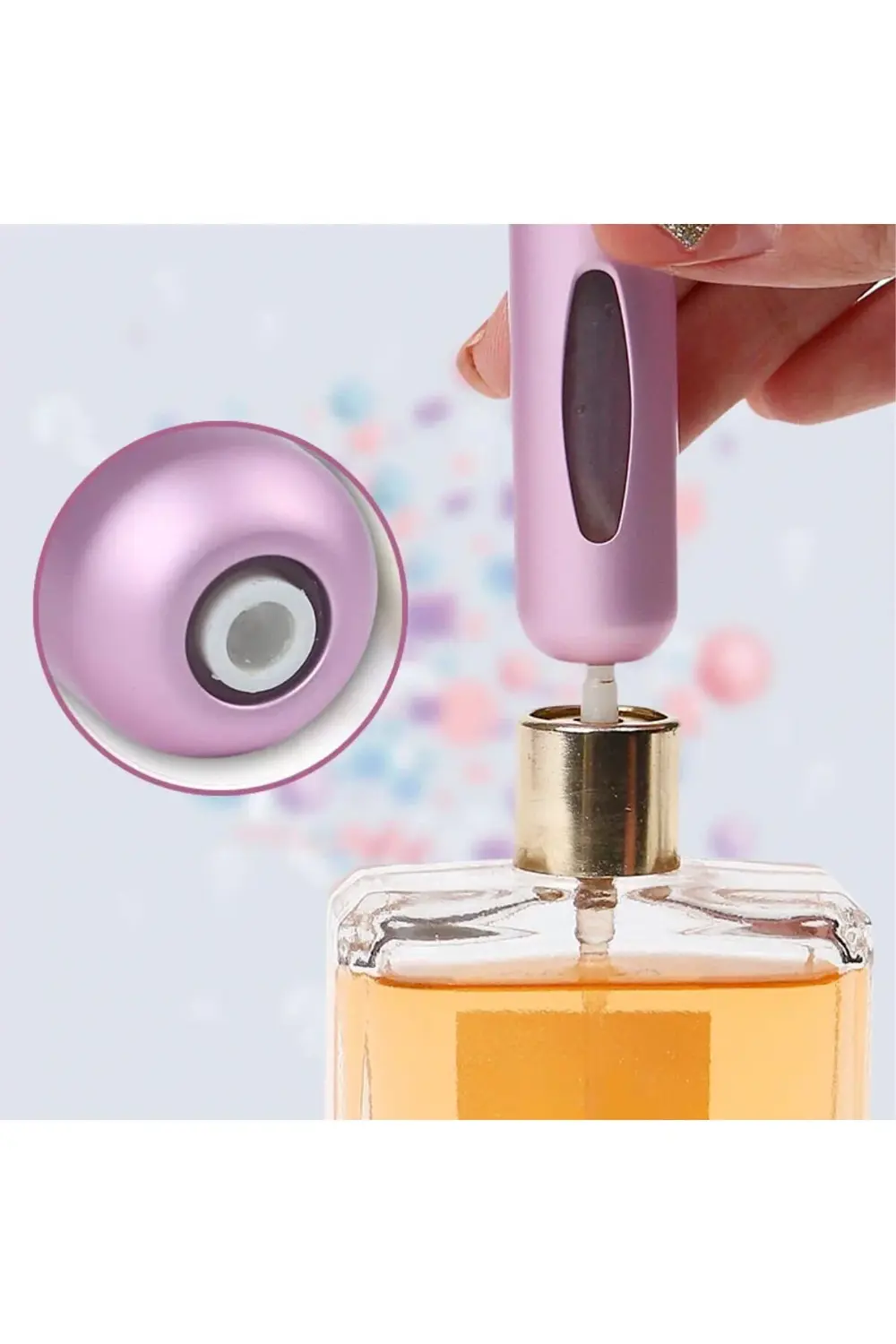 Parfüm Şişesinden Dolabilir Yedek Cep Parfüm Şişesi Aparatı (K0)