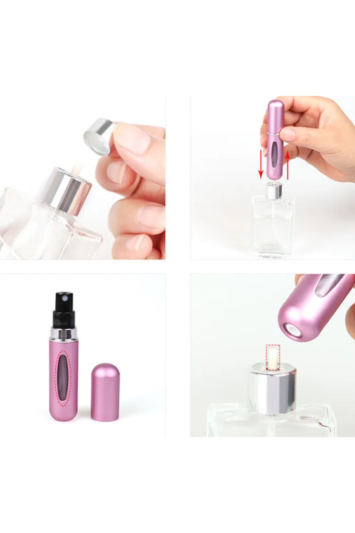 Parfüm Şişesinden Mini Dolabilir Sprey Kavanoz Koku Pompası Kozme