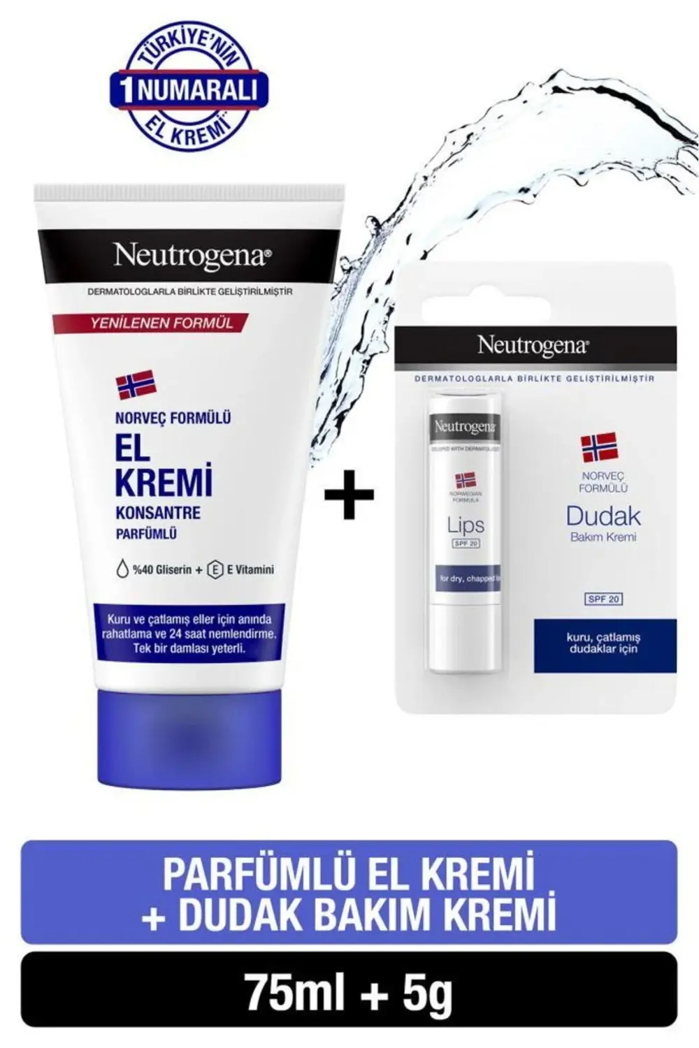 Parfümlü El Kremi 75 Ml + Dudak Kremi Hediye