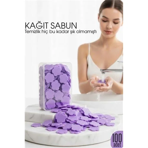 Parfümlü Elde Eriyen Kağıt Sabun - 100 lü paket Sihirli Sabun – H