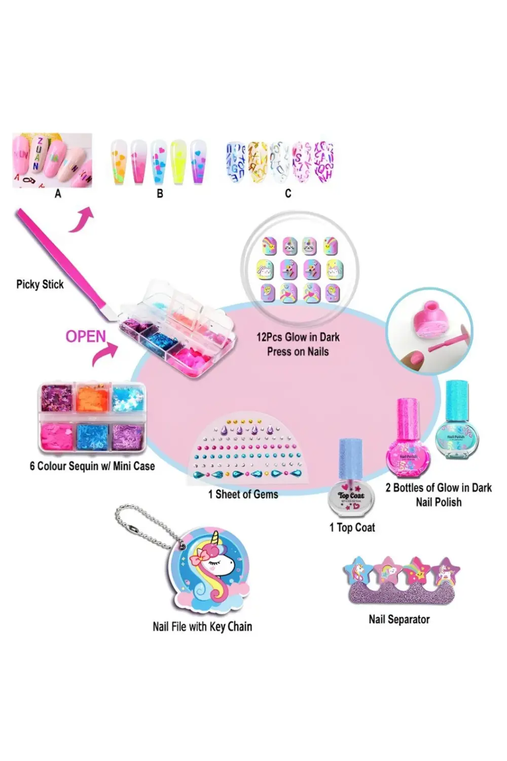Parıldayan Tırnak Manikür Seti