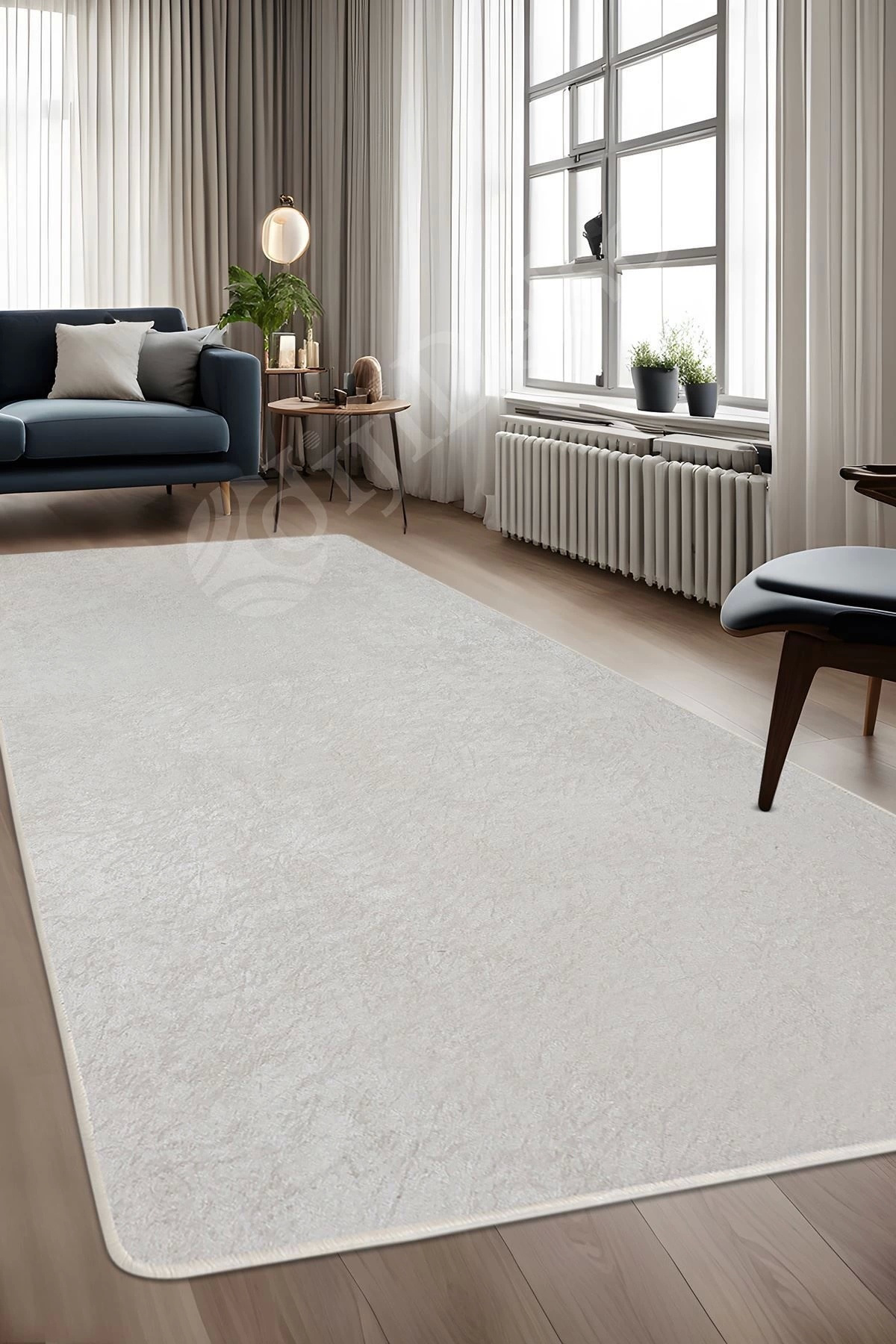 Parıltılı Halı Krem Yıkanabilir Kaymaz Kesme Ince Yolluk 100x250
