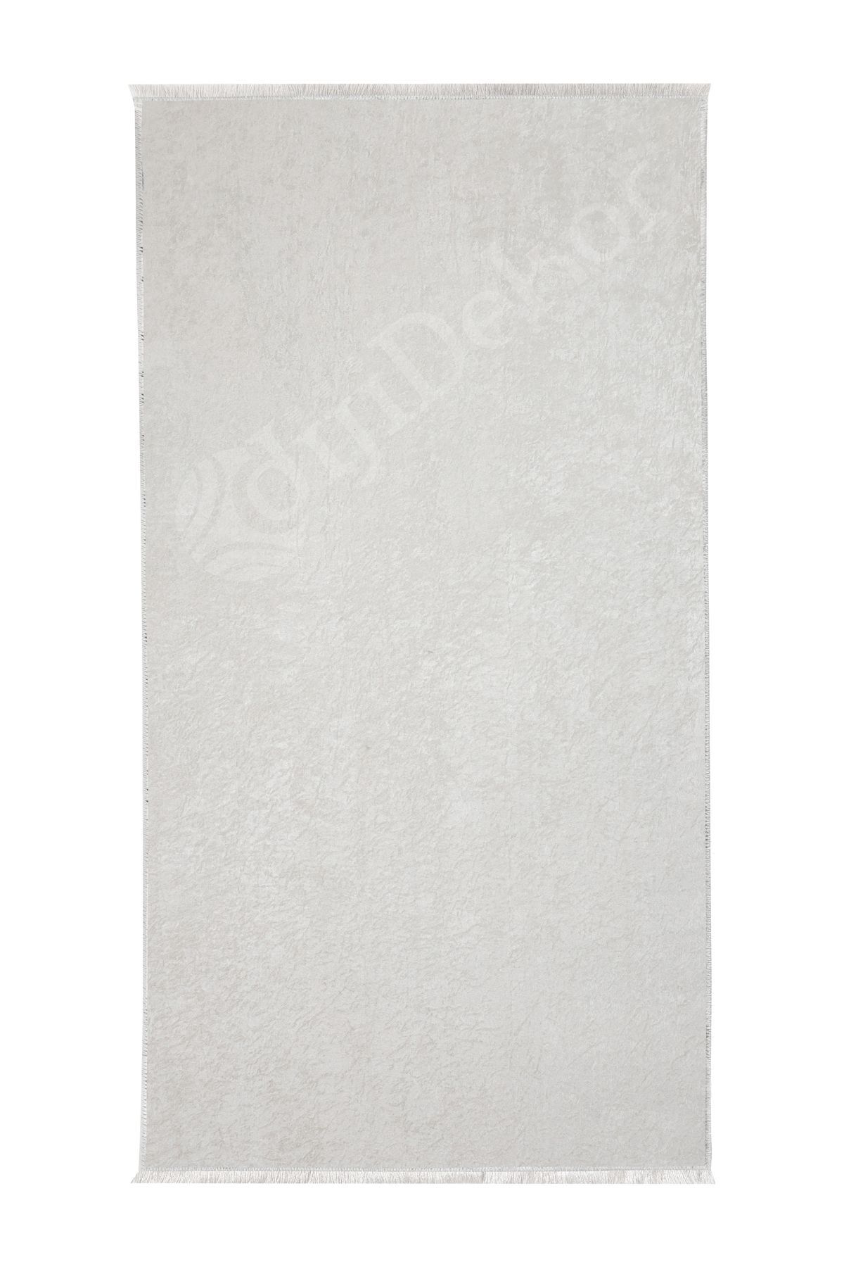 Parıltılı Saçaklı Halı Açık Krem Silinebilir 150X220