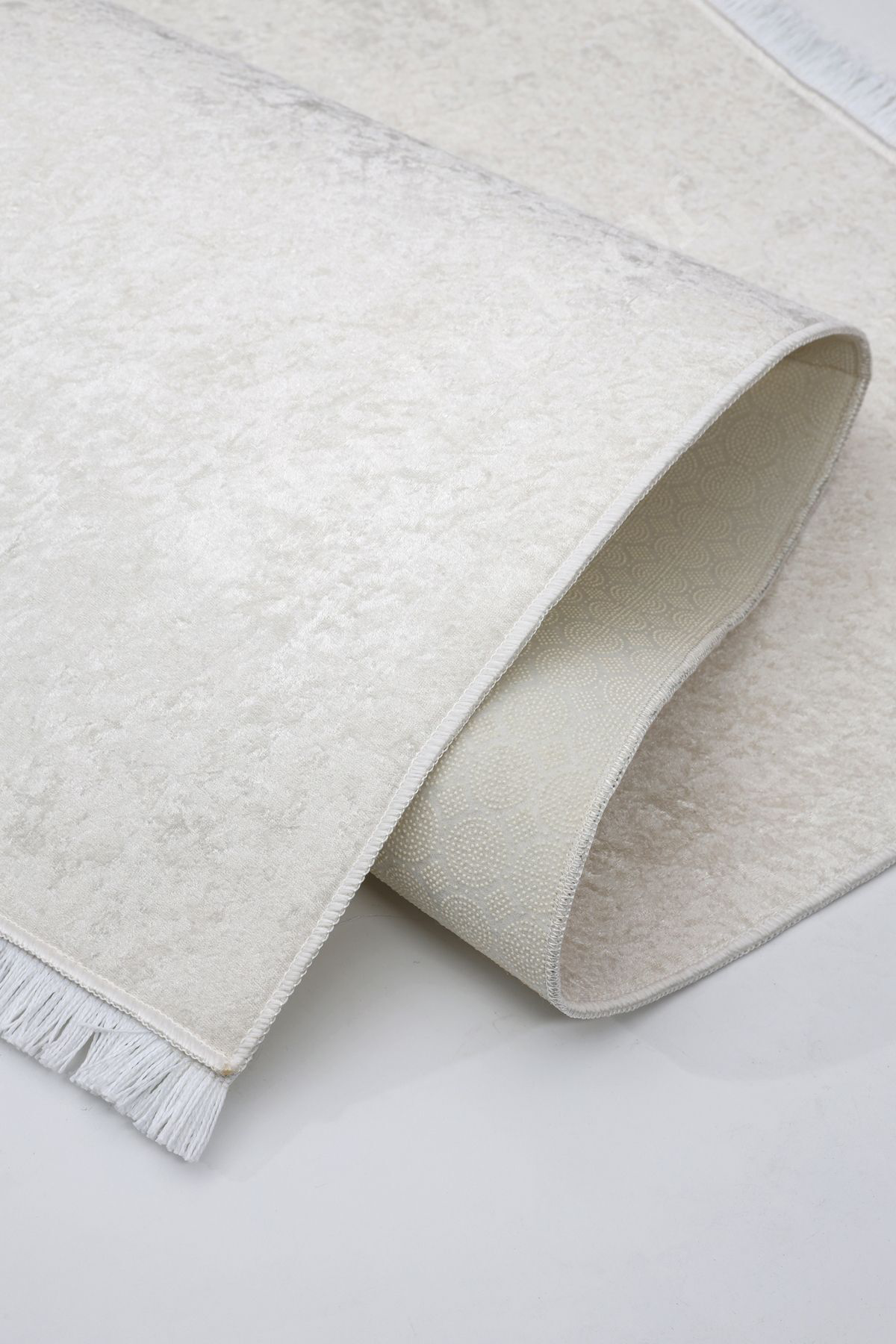 Parıltılı Saçaklı Halı Açık Krem Silinebilir 120x200 (3 m2) Fiyatı, Yorumları ve Özellikleri