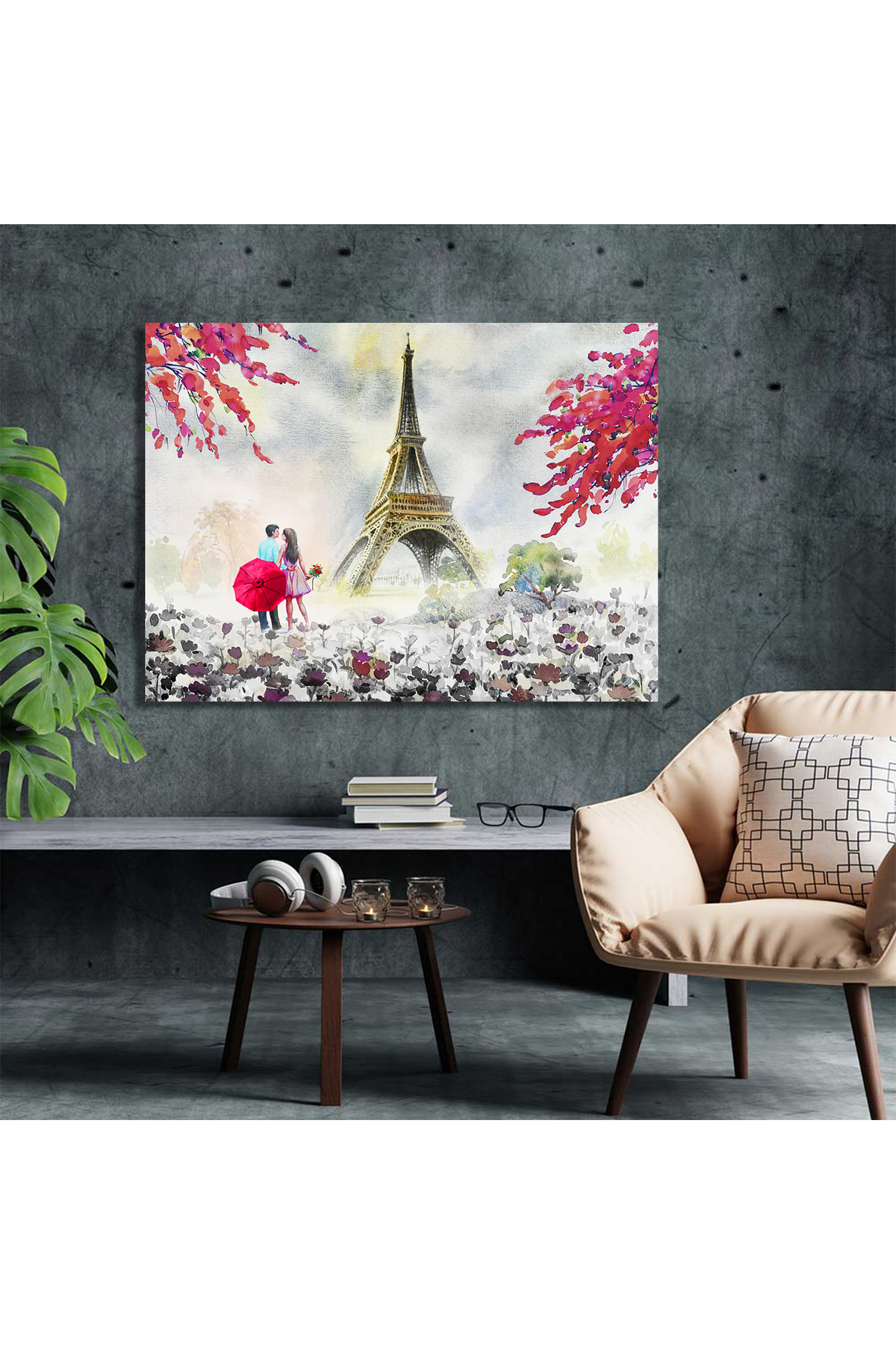 Korkmazkanvas Paris Avrupa Şehir Manzarası . Fransa Eyfel Kulesi. Kanvas Tablo