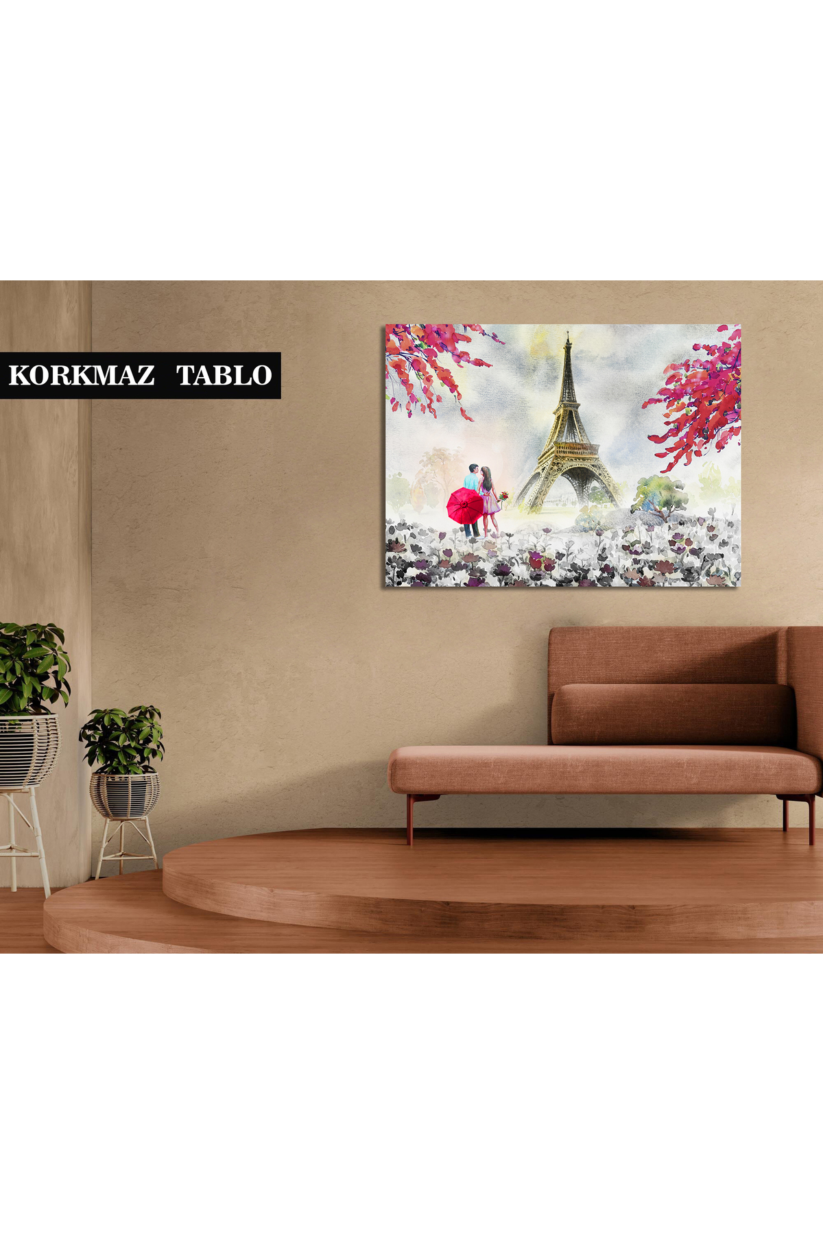 Korkmazkanvas Paris Avrupa Şehir Manzarası . Fransa Eyfel Kulesi. Kanvas Tablo