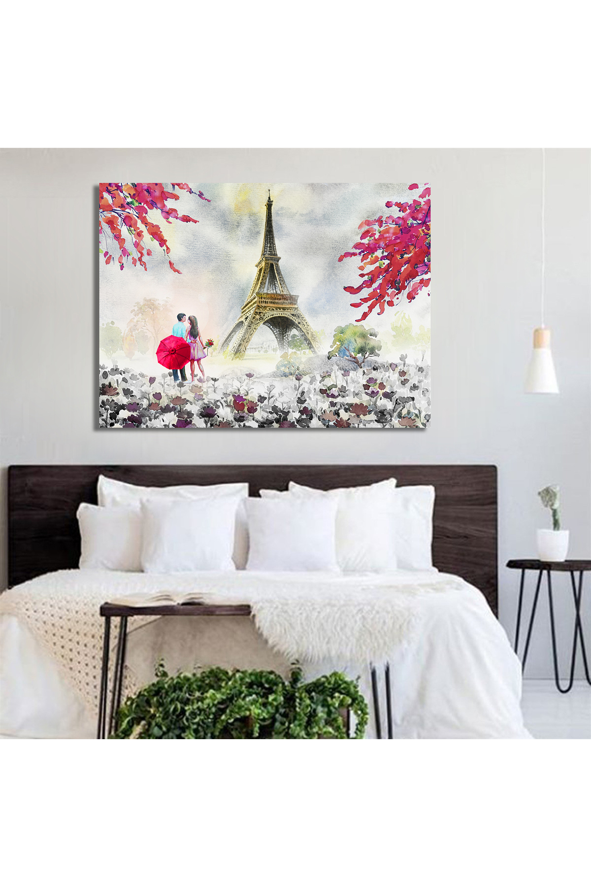 Korkmazkanvas Paris Avrupa Şehir Manzarası . Fransa Eyfel Kulesi. Kanvas Tablo