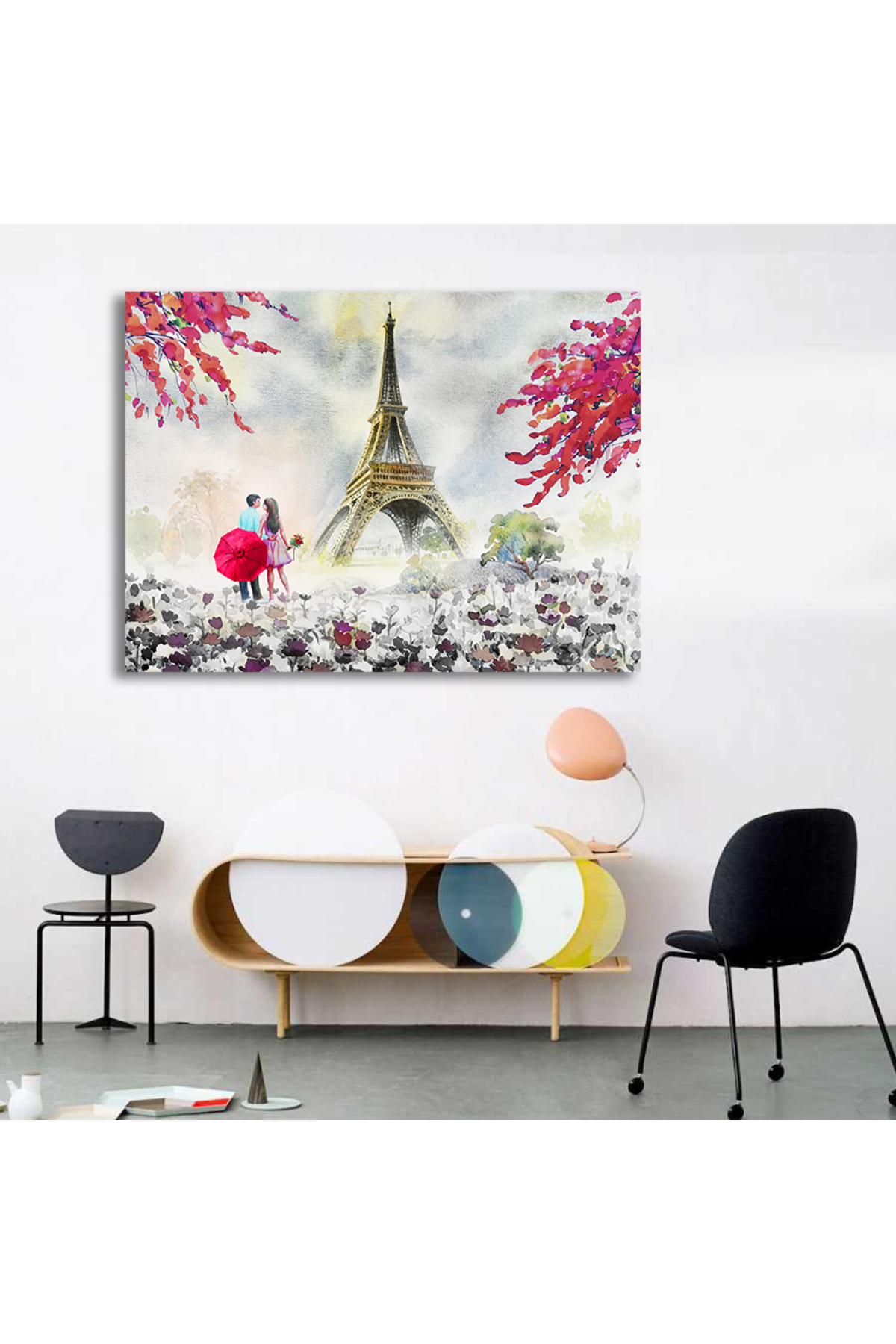 Korkmazkanvas Paris Avrupa Şehir Manzarası . Fransa Eyfel Kulesi. Kanvas Tablo