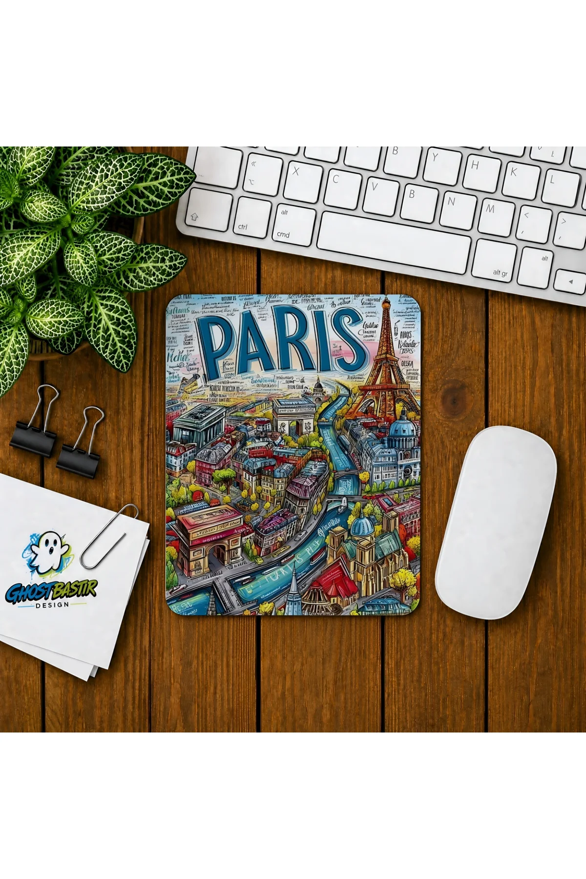 Paris Baskılı Oyuncu Mousepad 0222