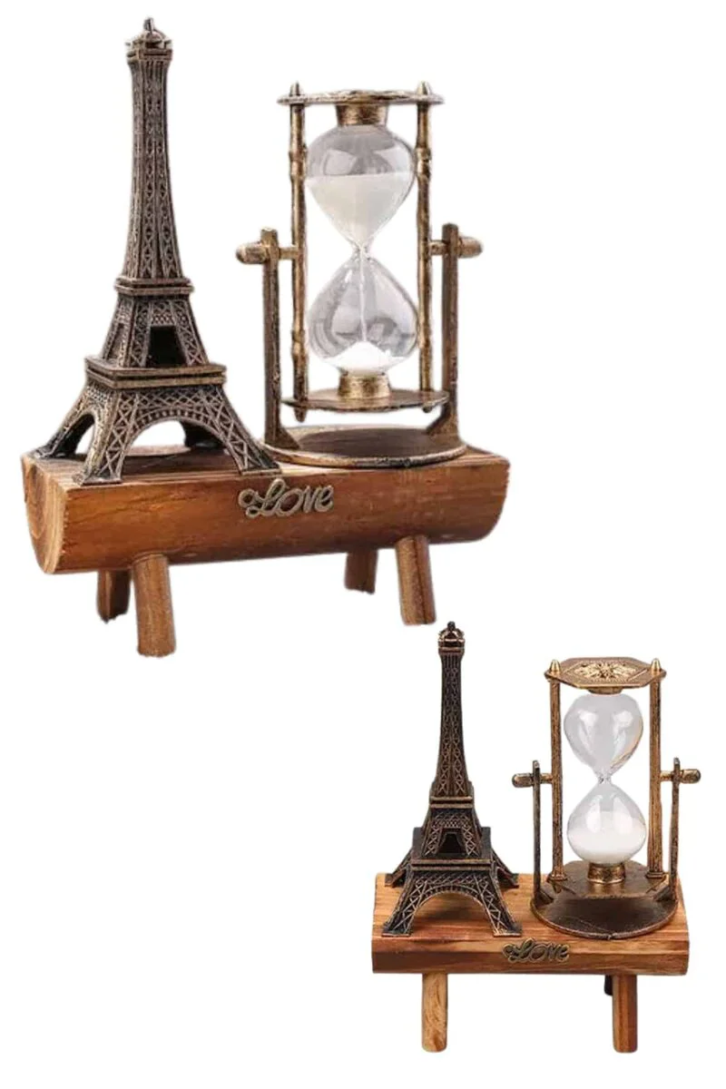 Paris Eiffel Kulesi Hediyelik Kum Saati - Retro Masa Dekorasyonu