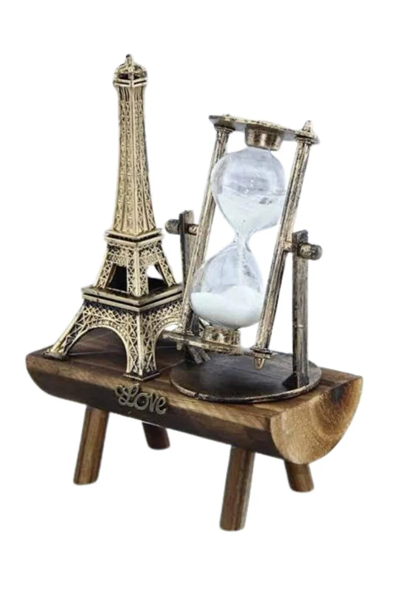 Paris Eiffel Kulesi Hediyelik Kum Saati - Retro Masa Dekorasyonu