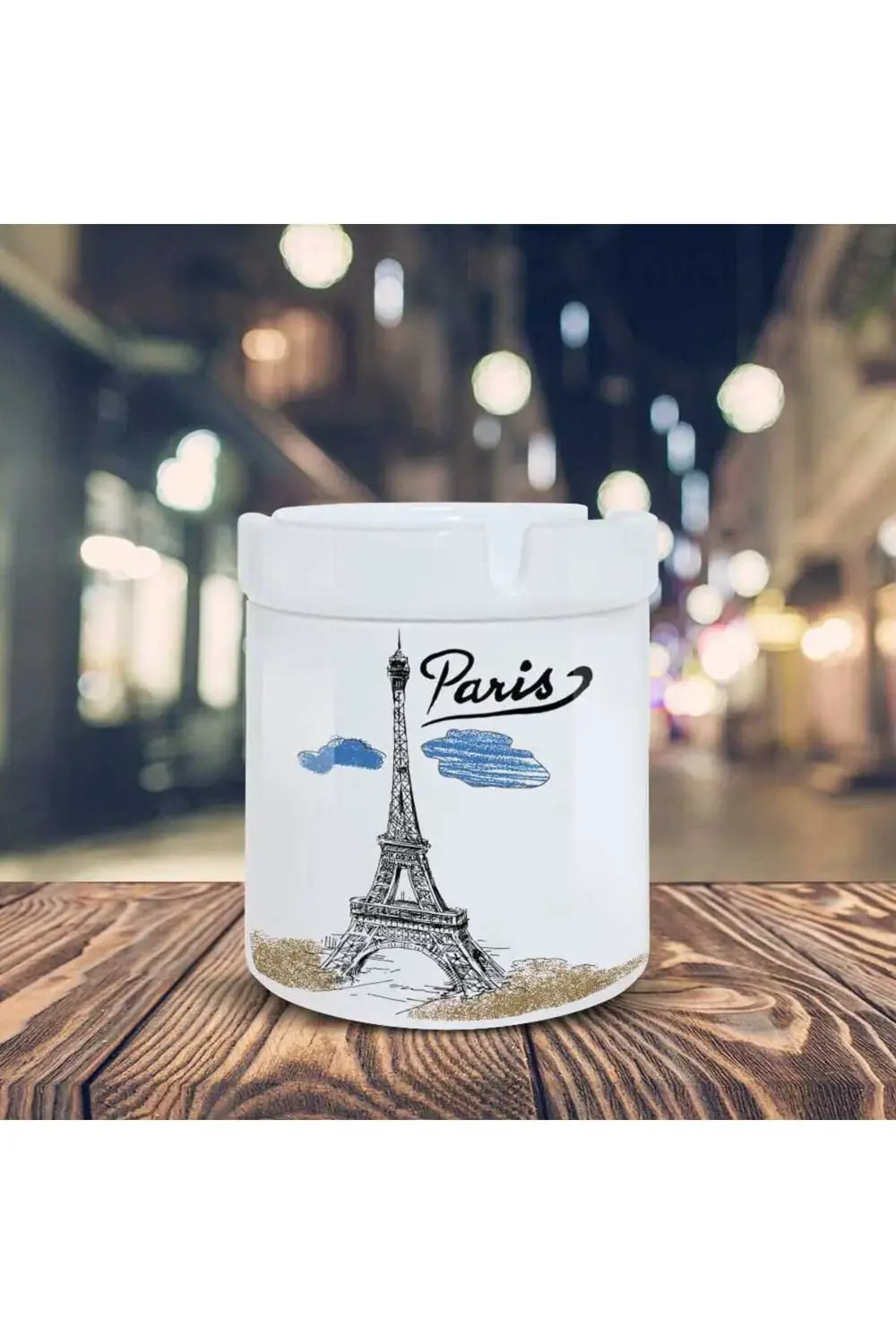 Paris Eyfel Kulesi Baskılı Küllük Kül Tablası -107701