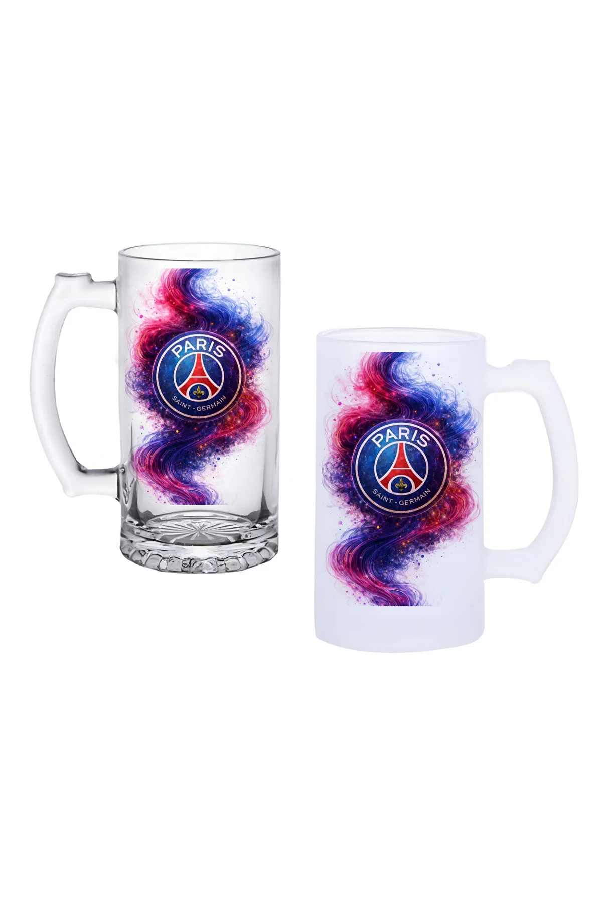 Paris Saint-Germain Kulplu Bira Bardağı Buzlu veya Şeffaf Seçenek