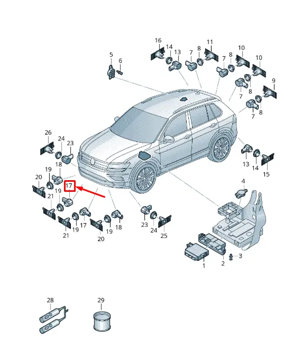 Park Sensörü (VW Orjinal)(3Q0919275A)
