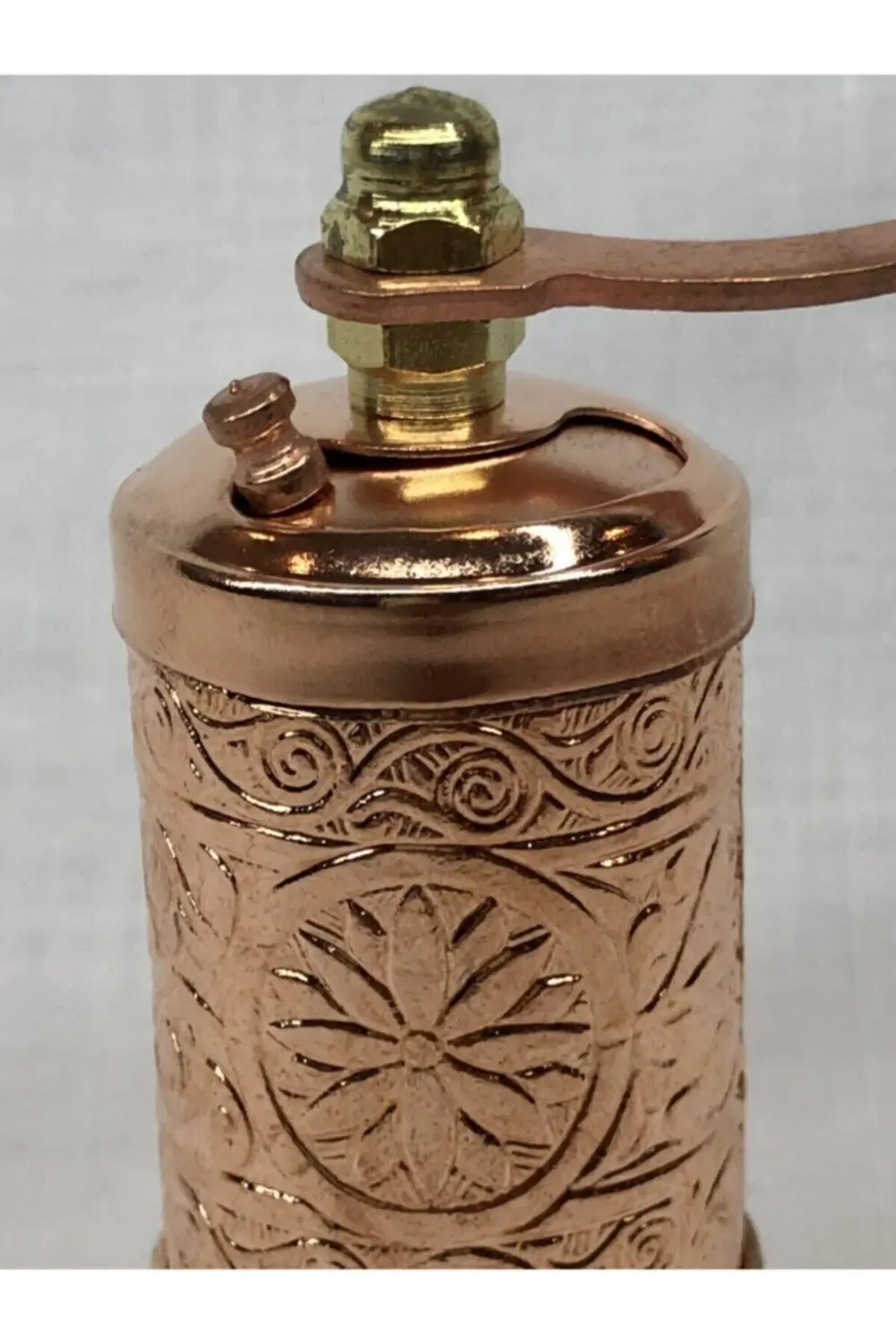 Parlak Bakır Renkli Osmanlı Tarzı El Yapımı Minik Karabiber Değir