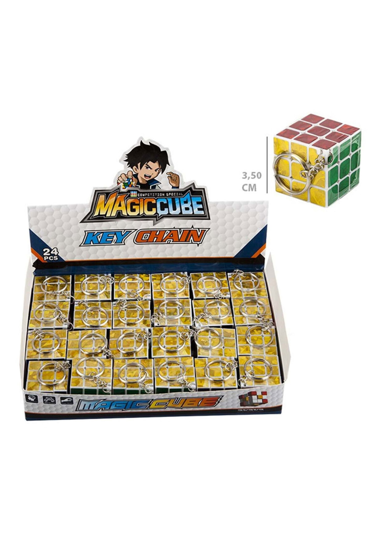 Oyuncak Store Parlak Canlı Renkli Zeka Küpü Anahtarlığı