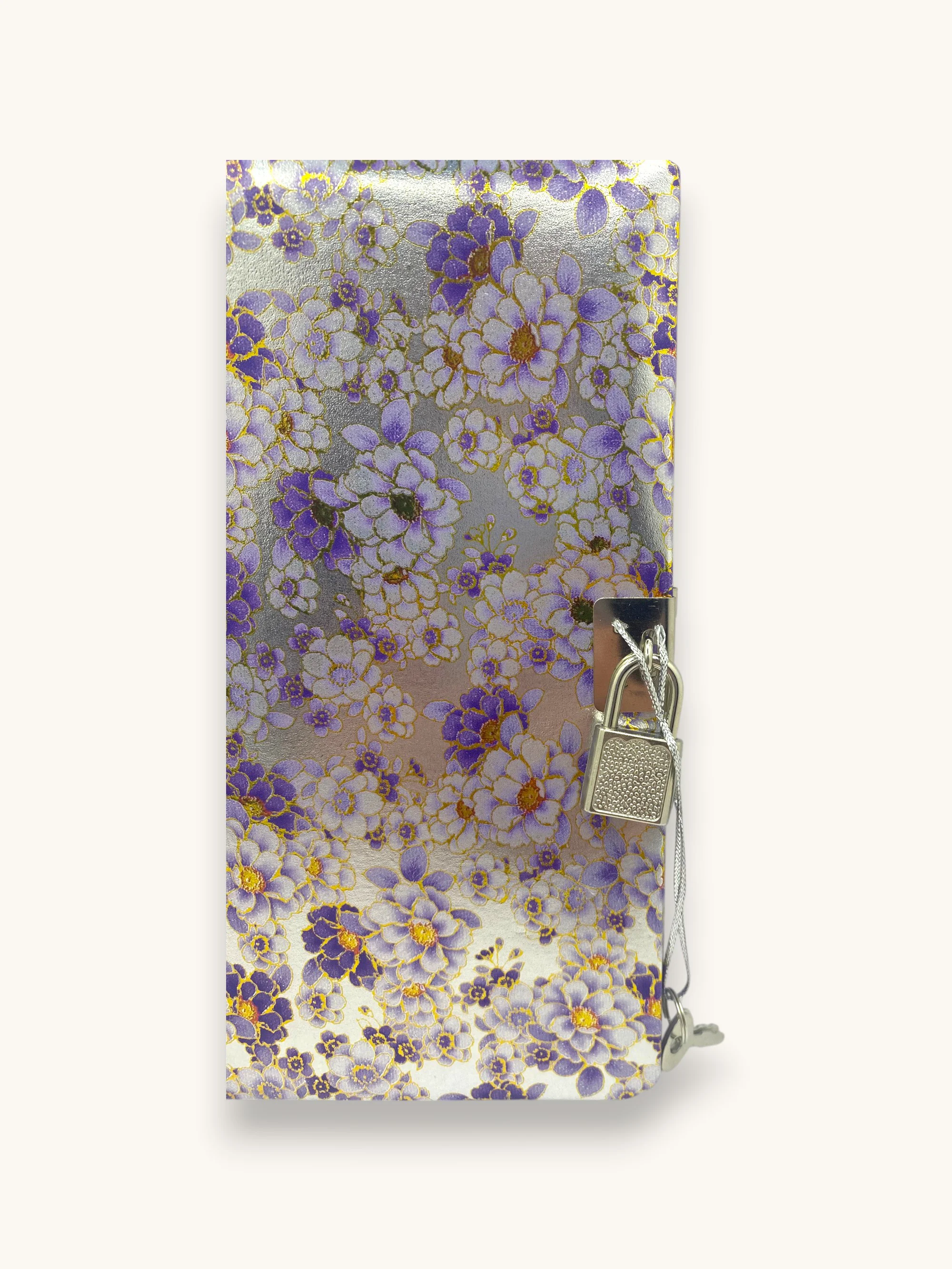 Parlak Çiçekler Hatıra Defteri (Günlük) Kilitli Defter 80 yaprak 